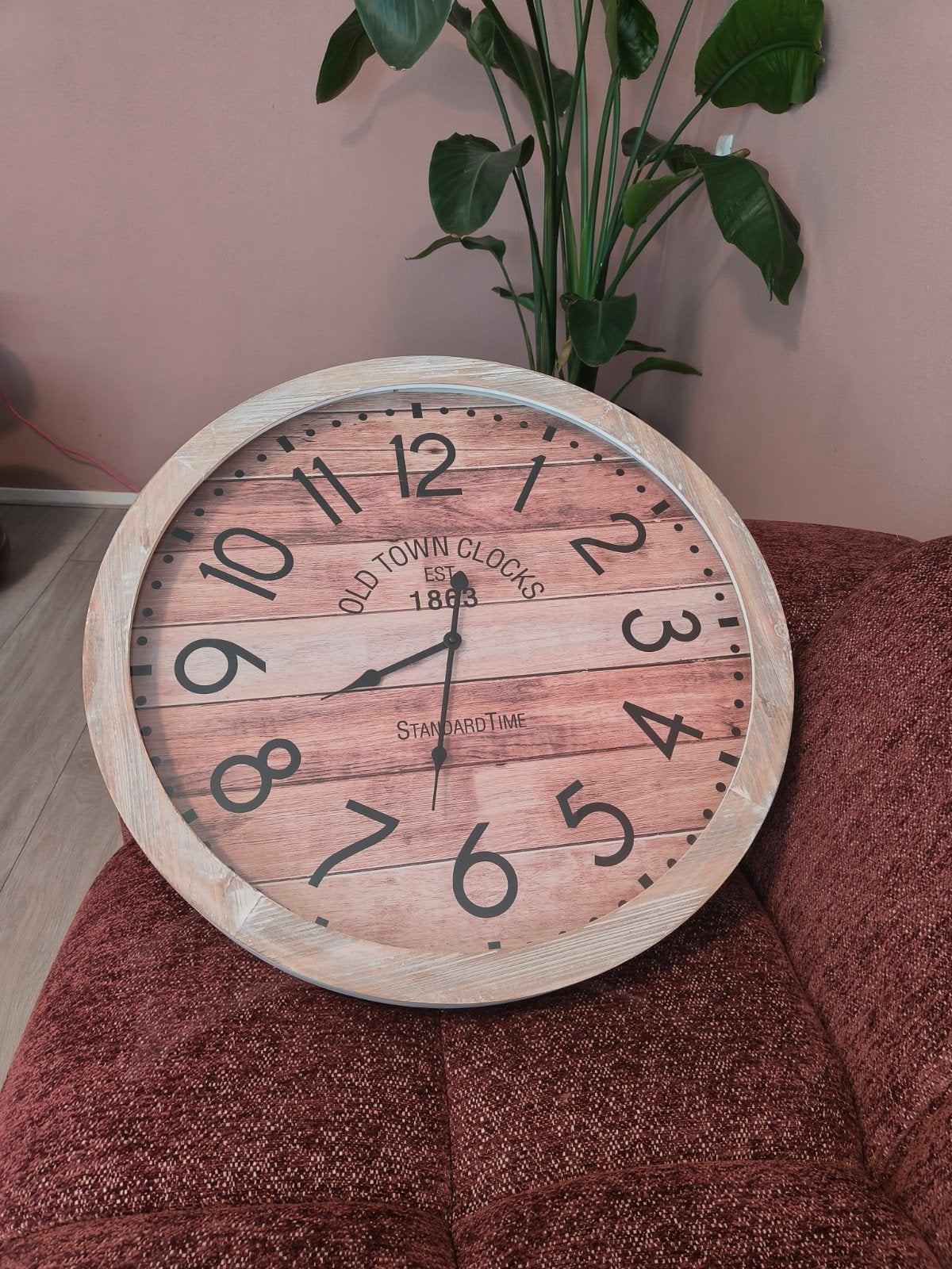 Grote decoratieve wandklok, Ophalen, Zo goed als nieuw, Wandklok