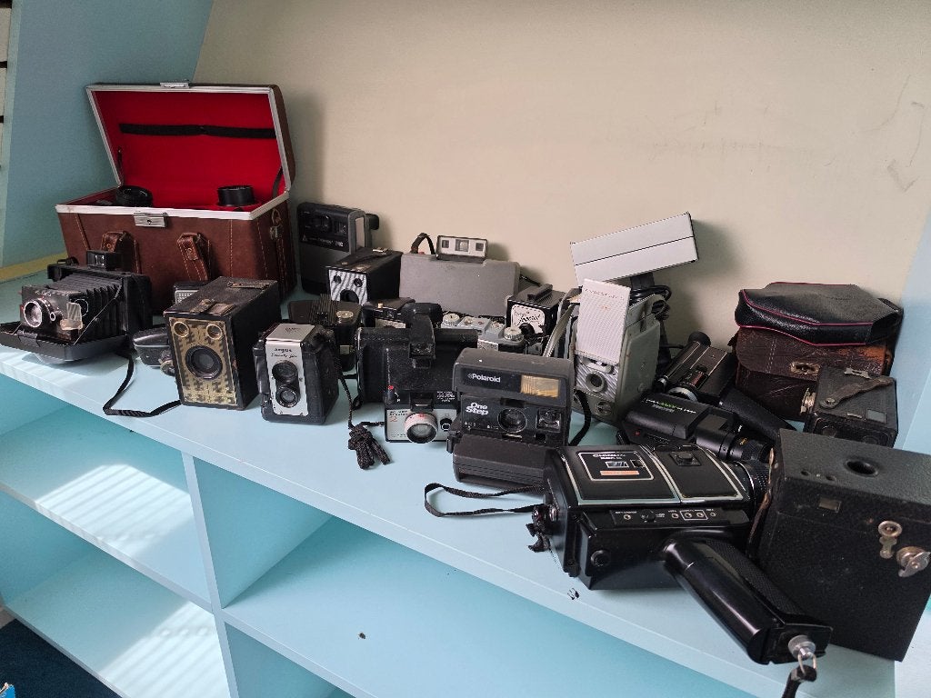 16 vintage camera's, Ophalen, Gebruikt, Compact, Overige Merken
