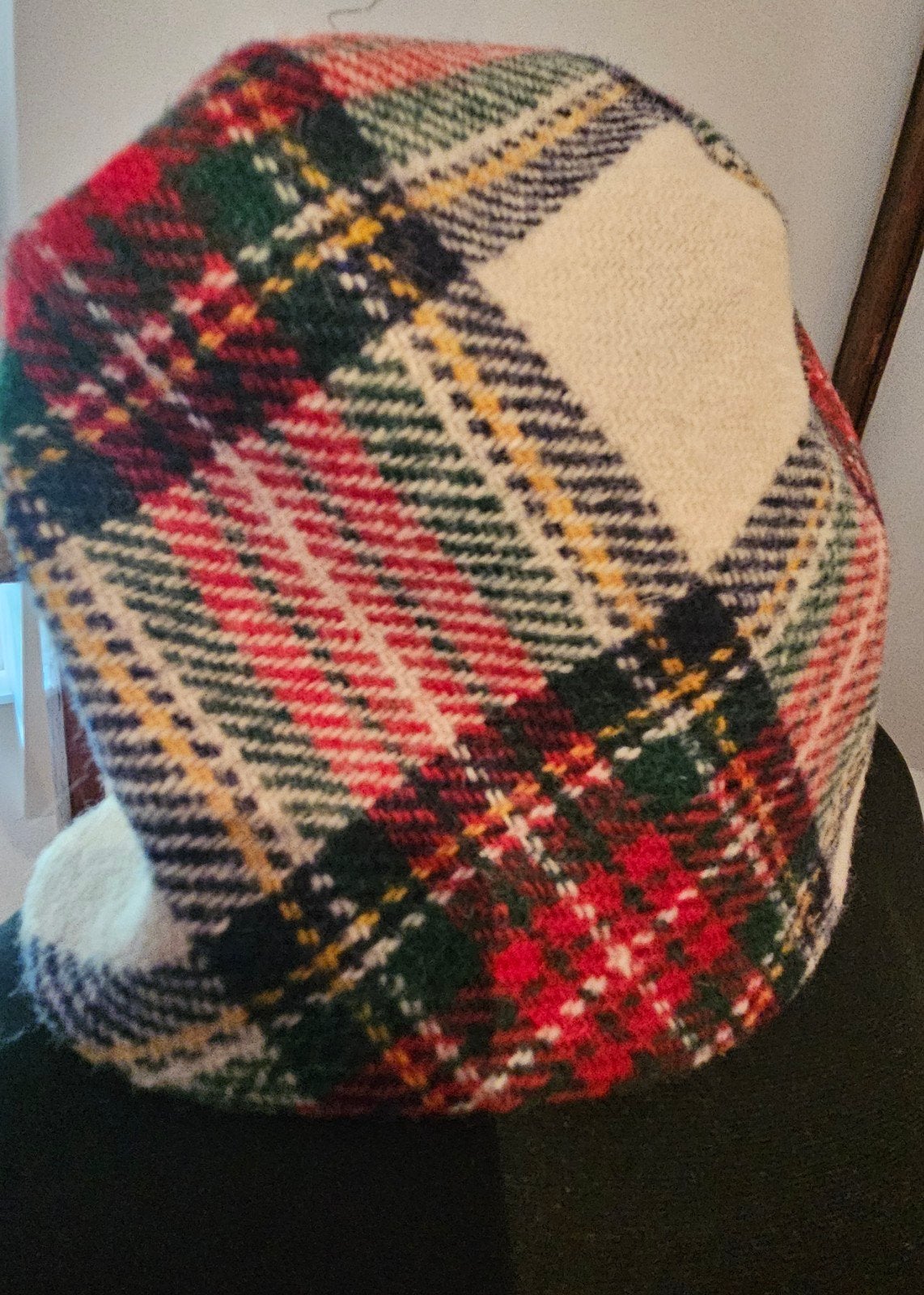 Nieuwe Harris Tweed Wollen Muts Maat M met Strik, Harris Tweed, Ophalen of Verzenden, Nieuw, Hoed