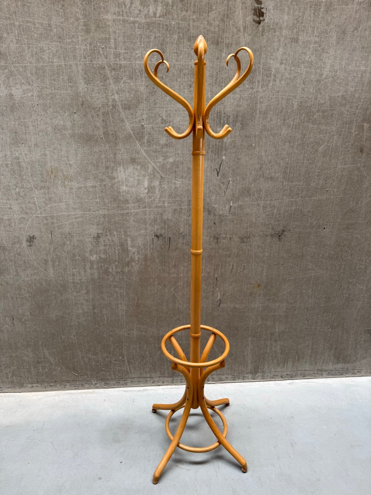 Vintage Thonet Stijl Kapstok Beuken Bentwood 185cm, Ophalen, Gebruikt, X, Staande kapstok