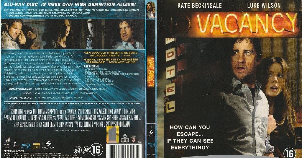 Vacancy blu ray ( ned. Ondert.), Cd's en Dvd's, Ophalen of Verzenden, Zo goed als nieuw, Thrillers en Misdaad