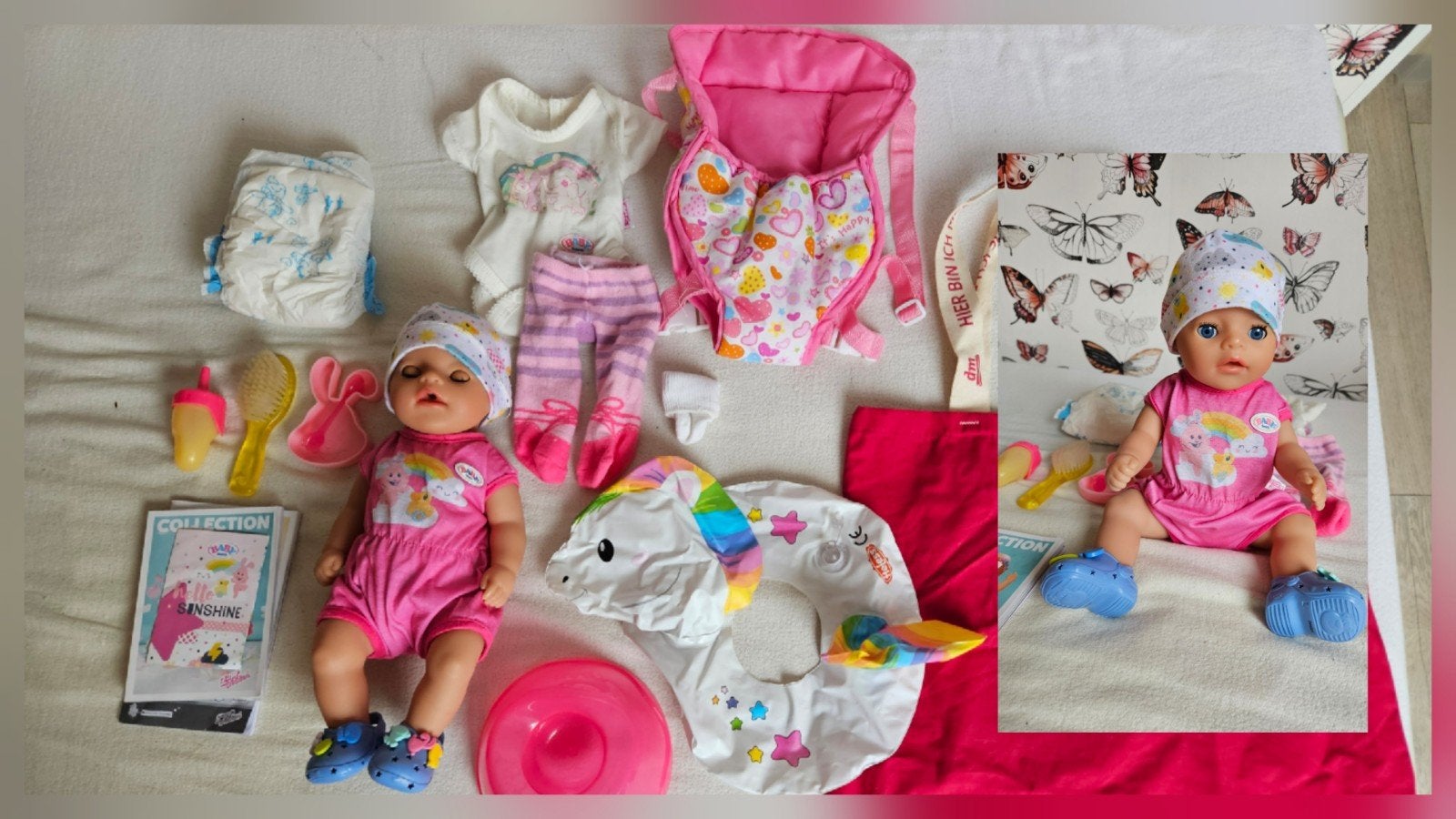 Baby Born pop met kleertjes en accessoires, Ophalen, Zo goed als nieuw, Babypop