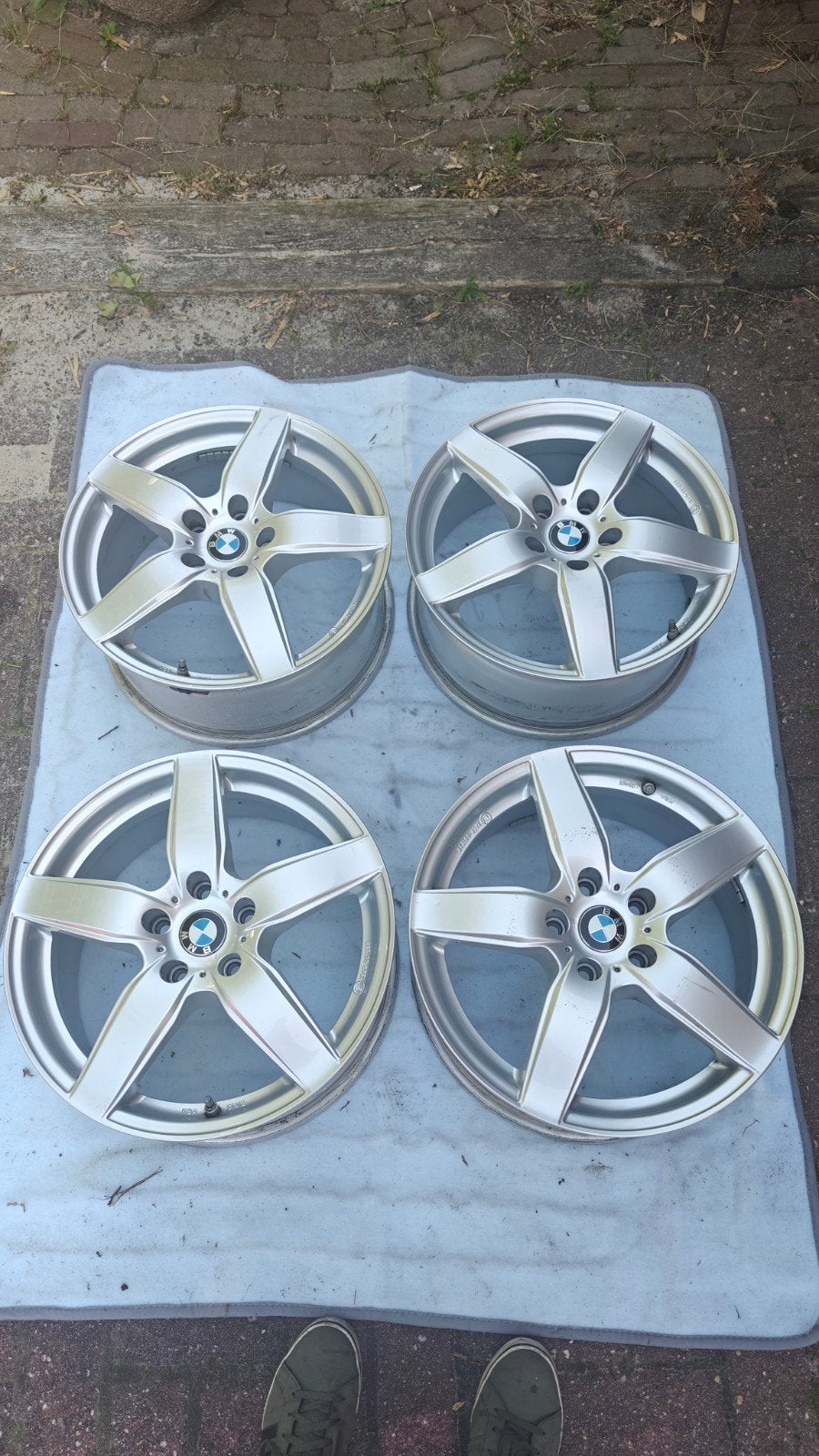 Set van 4 BMW 17 inch velgen 5x112 ET52 7,5J, Ophalen, Gebruikt, 17 inch, Velg(en)