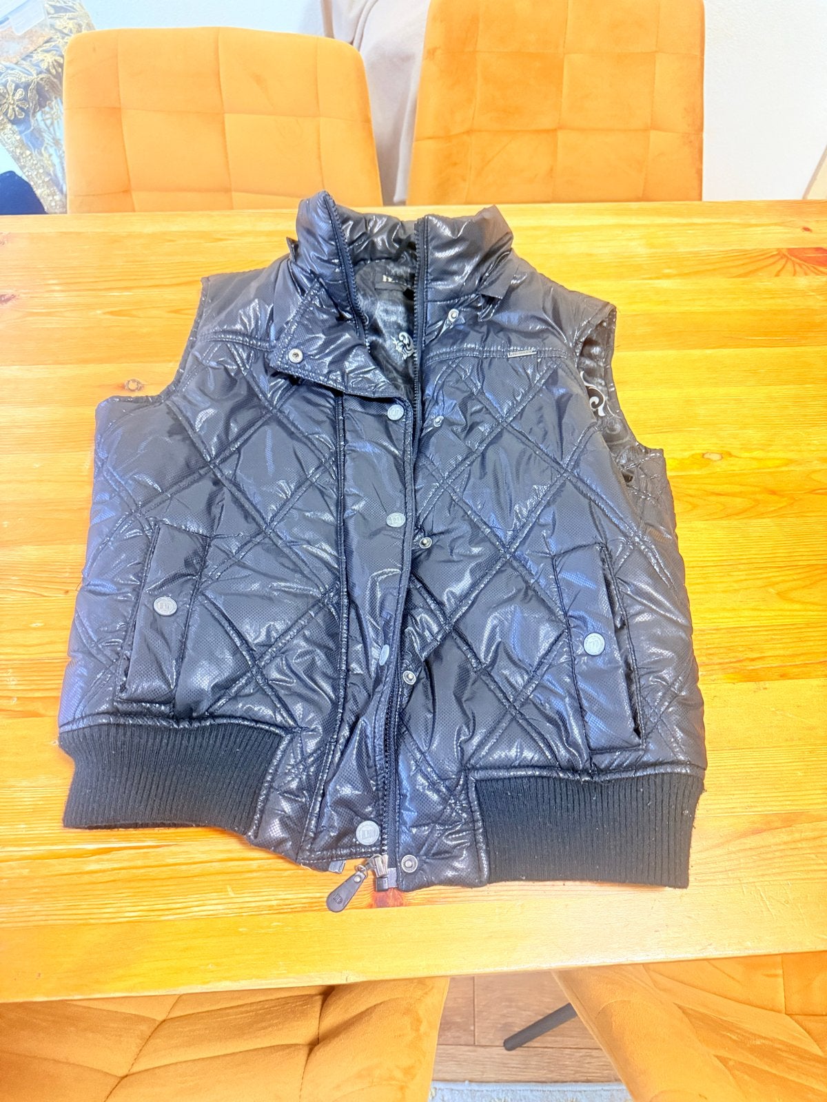 Zwarte Gewatteerde Bodywarmer - Il Dolce Jeans (M), Ophalen, Zo goed als nieuw, Maat 38/40 (M), Zwart