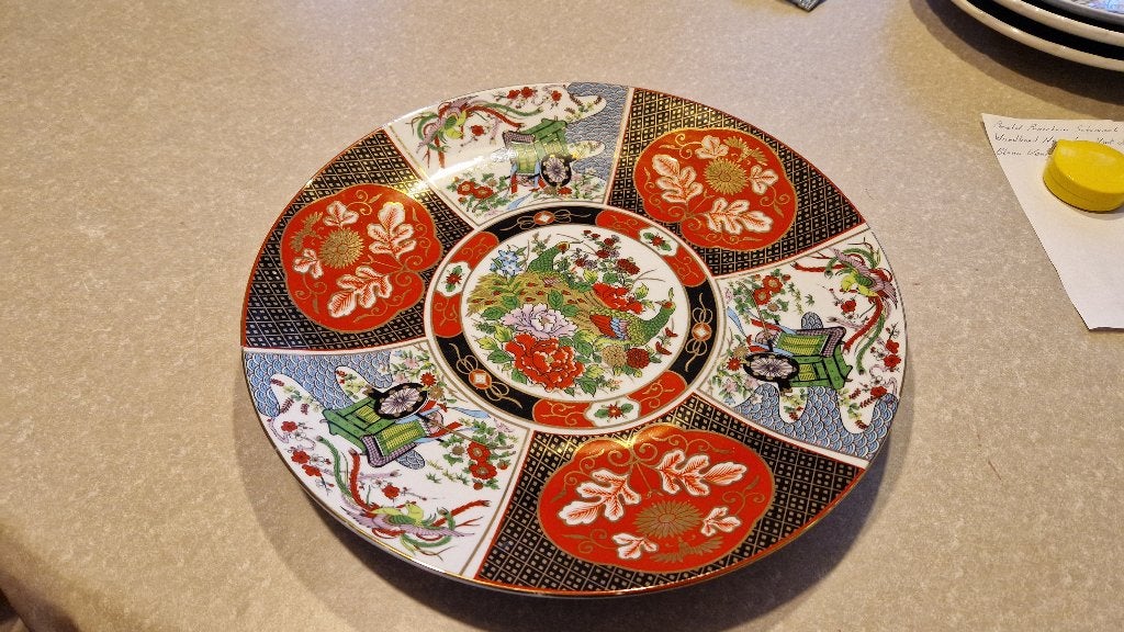 grote chinese schotel wandbord handmake, Ophalen of Verzenden