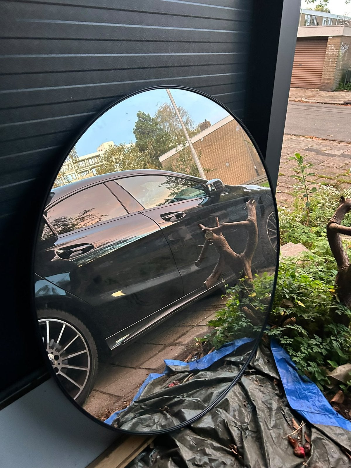 Ronde spiegel, Ophalen, Minder dan 50 cm, Rond, Zo goed als nieuw
