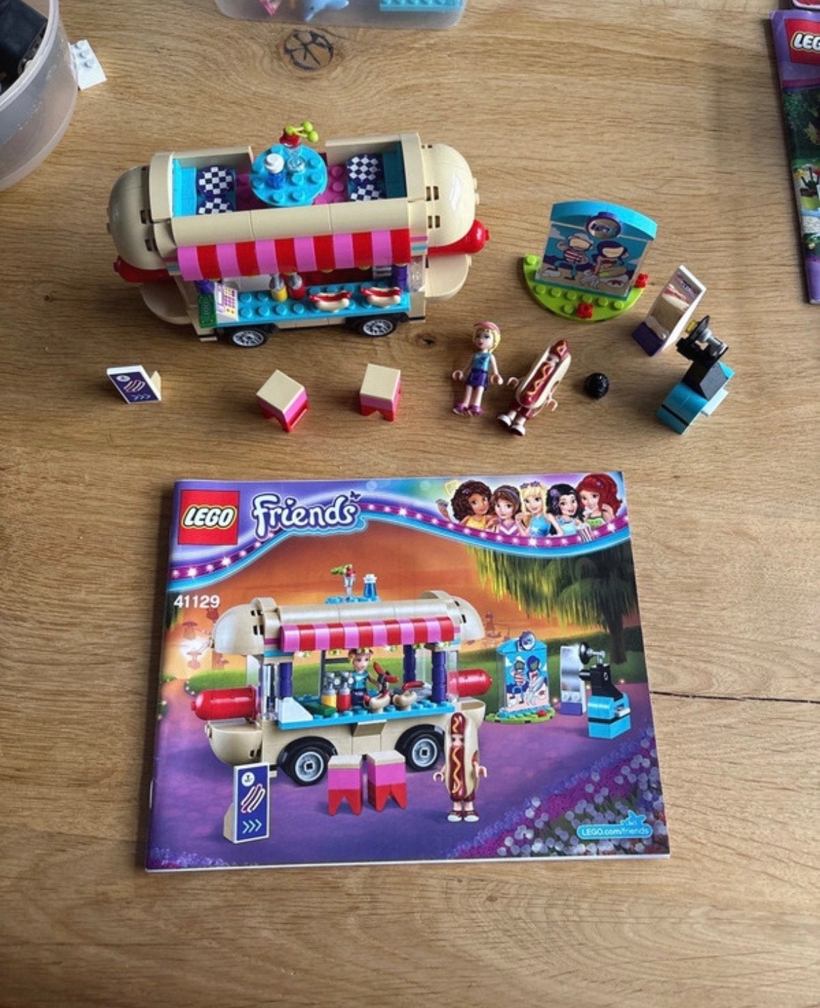 LEGO Friends Hotdog Foodtruck (41129) - Complete Set, Gebruikt, Lego, Friends, Ophalen of Verzenden