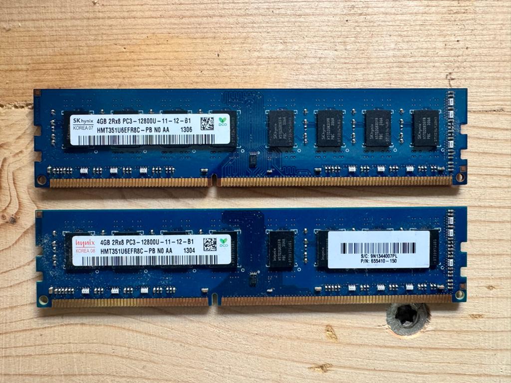 Hynix 2x4GB DDR3 RAM Geheugen (8GB Totaal), Gebruikt, 8 GB, DDR3, Ophalen of Verzenden