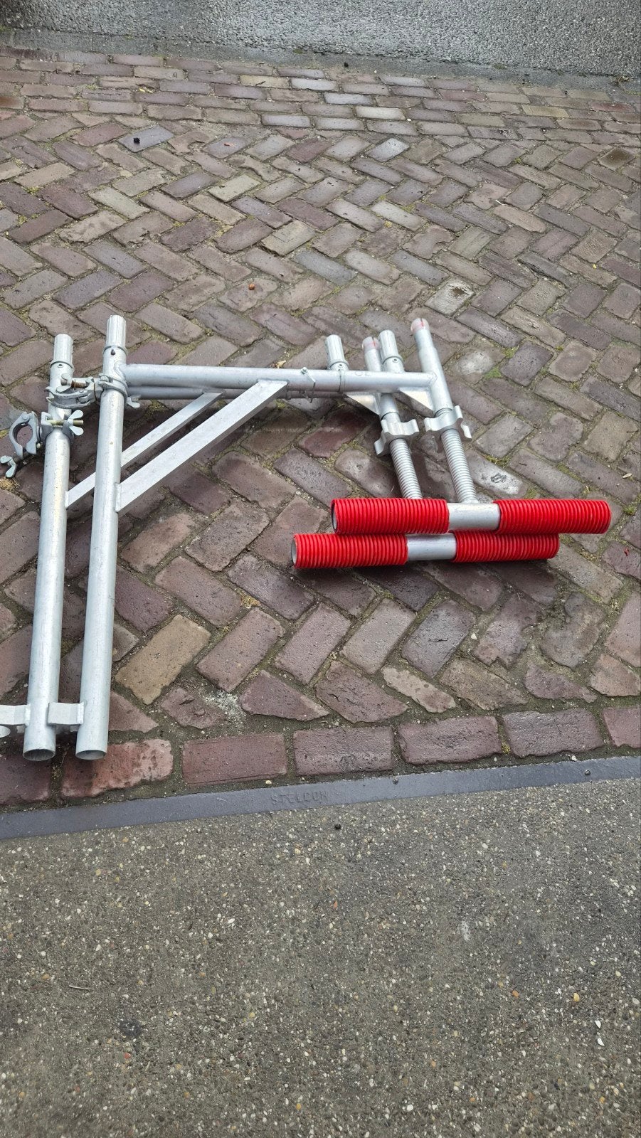 Te koop set uitwijkconsole/dakkapel steiger, Doe-het-zelf en Verbouw, Steigers, Ophalen, Euroscaffold, Rolsteiger of Kamersteiger