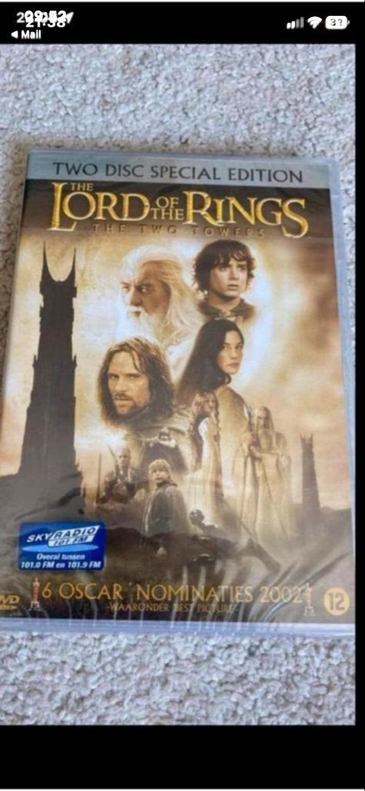 Lord of the Rings: The Two Towers - Special Edition DVD, Nederlands, Fantasy, Ophalen of Verzenden, Vanaf 12 jaar