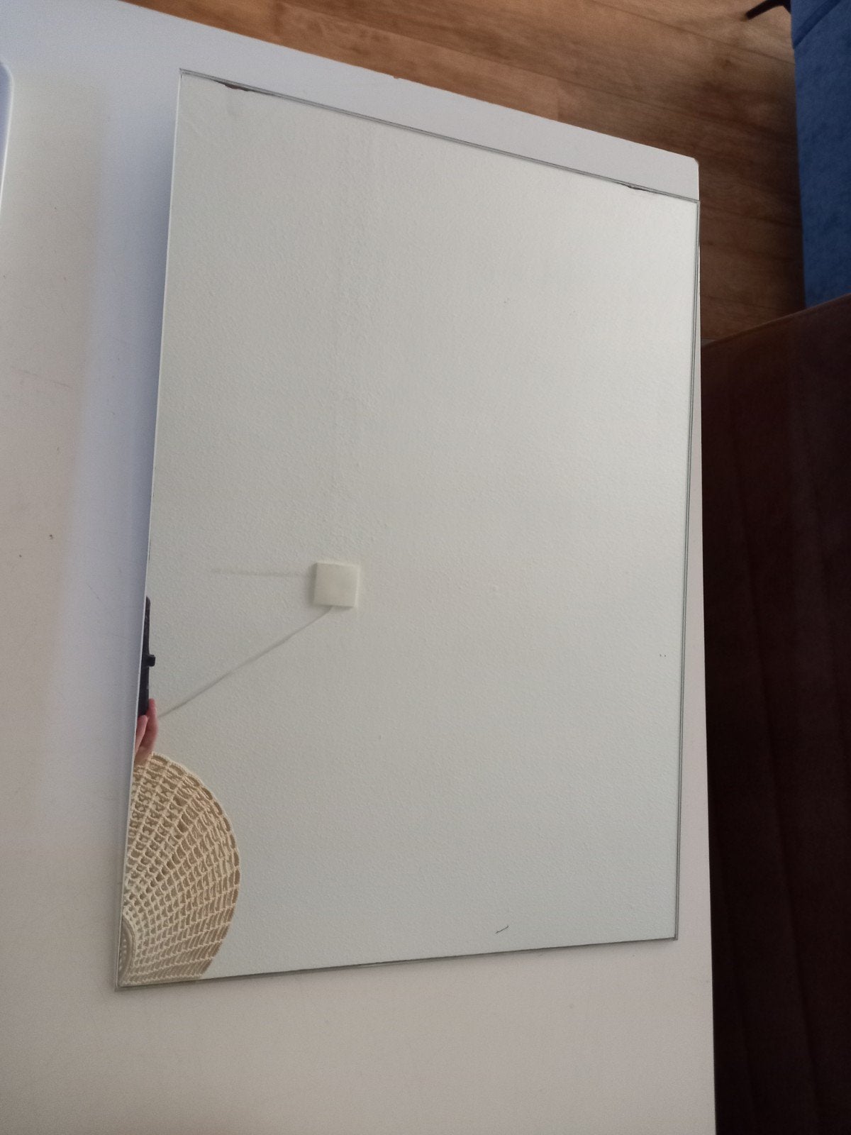 Spiegel met bevestigingen en een planchet, Ophalen, Minder dan 50 cm, Gebruikt, Minder dan 100 cm