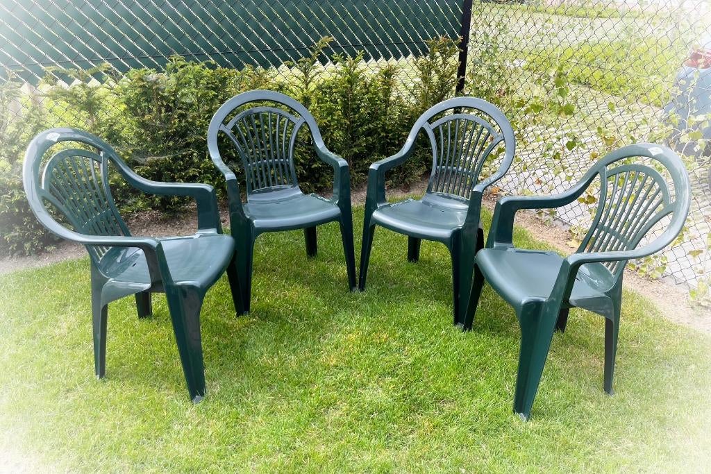 4 Jardin Tuinstoelen, Tuin en Terras, Ophalen, Zo goed als nieuw, Kunststof, Stapelbaar