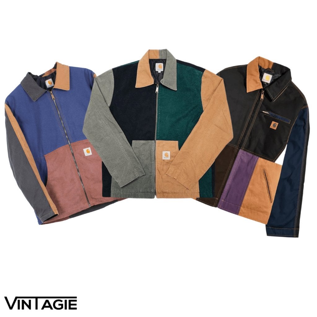 5X CARHARTT PATCHWORK REWORKED JAS, Vintagie, Haulerwijk, Nieuw, Overige maten
