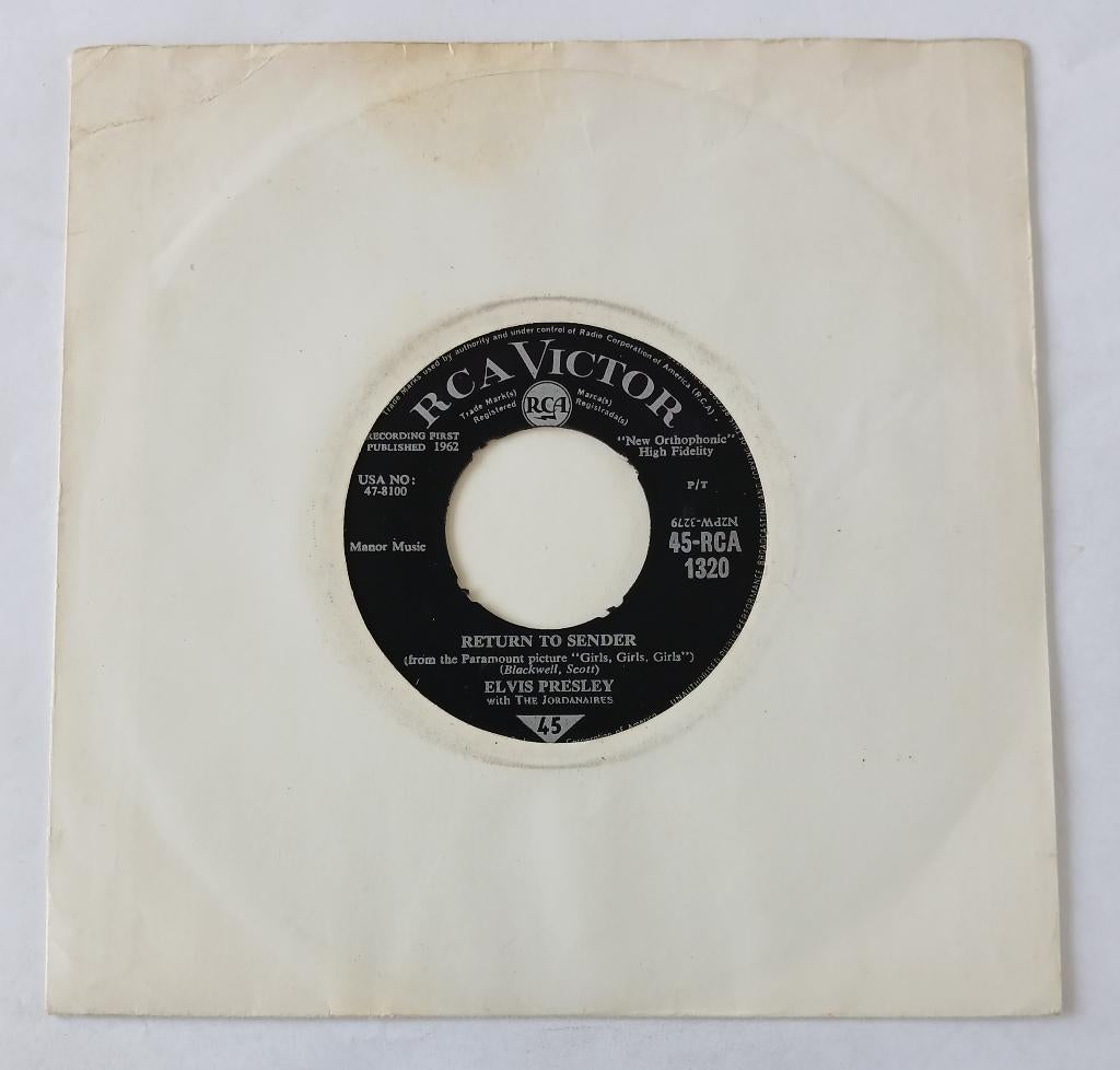 Elvis Presley with The Jordanaires - Return to sender, Ophalen of Verzenden, Gebruikt, Pop, Single