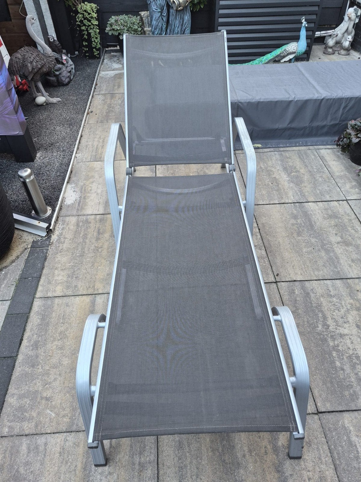 Kettler ligbed - verstelbaar met kussen, Tuin en Terras, Ophalen, Zo goed als nieuw, Aluminium, Verstelbaar