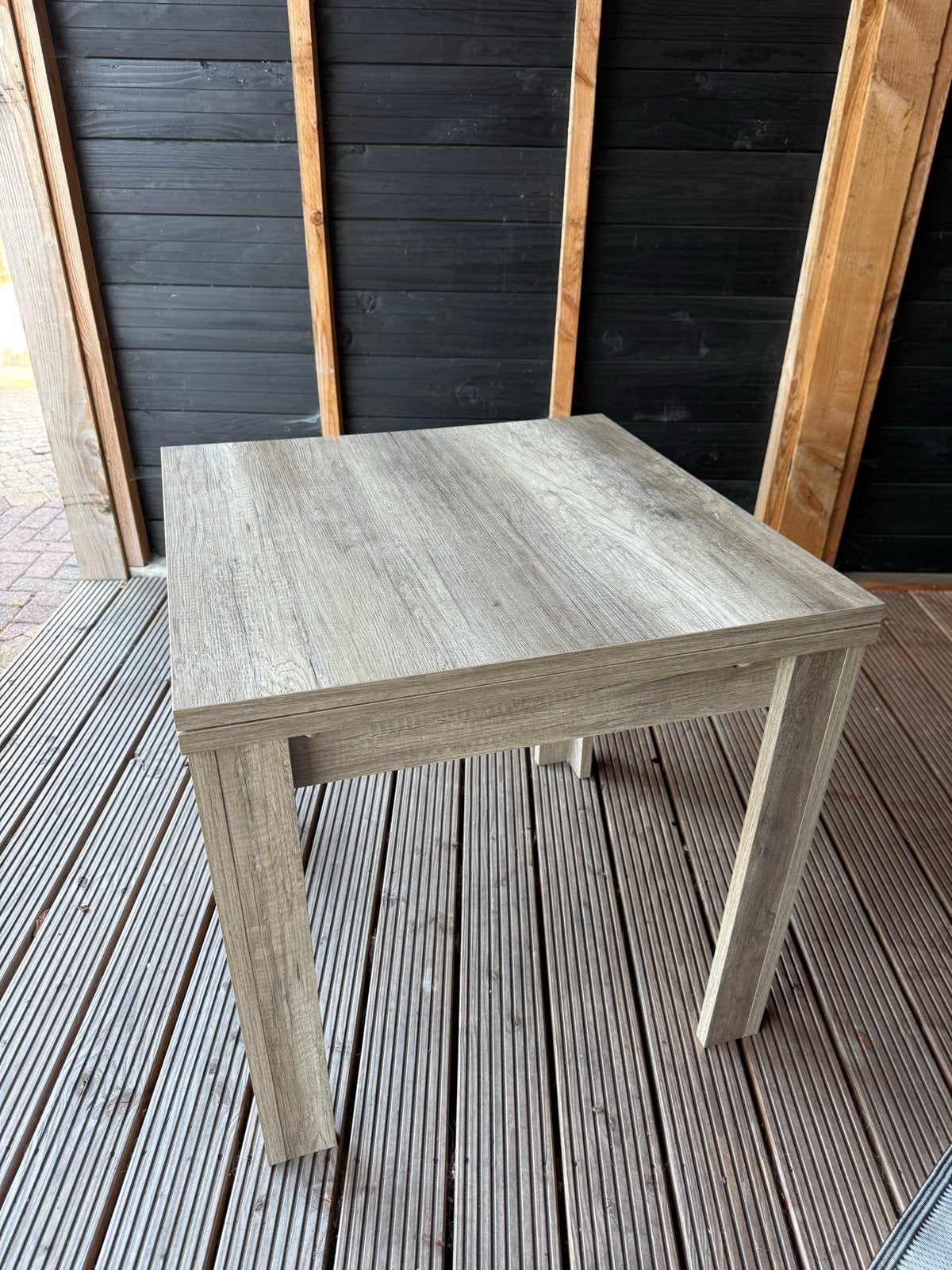 Uitschuifbare eettafel 80x80 (tot 136 cm) - ideaal voor klei, Ophalen, 100 tot 150 cm, Vierkant, 50 tot 100 cm