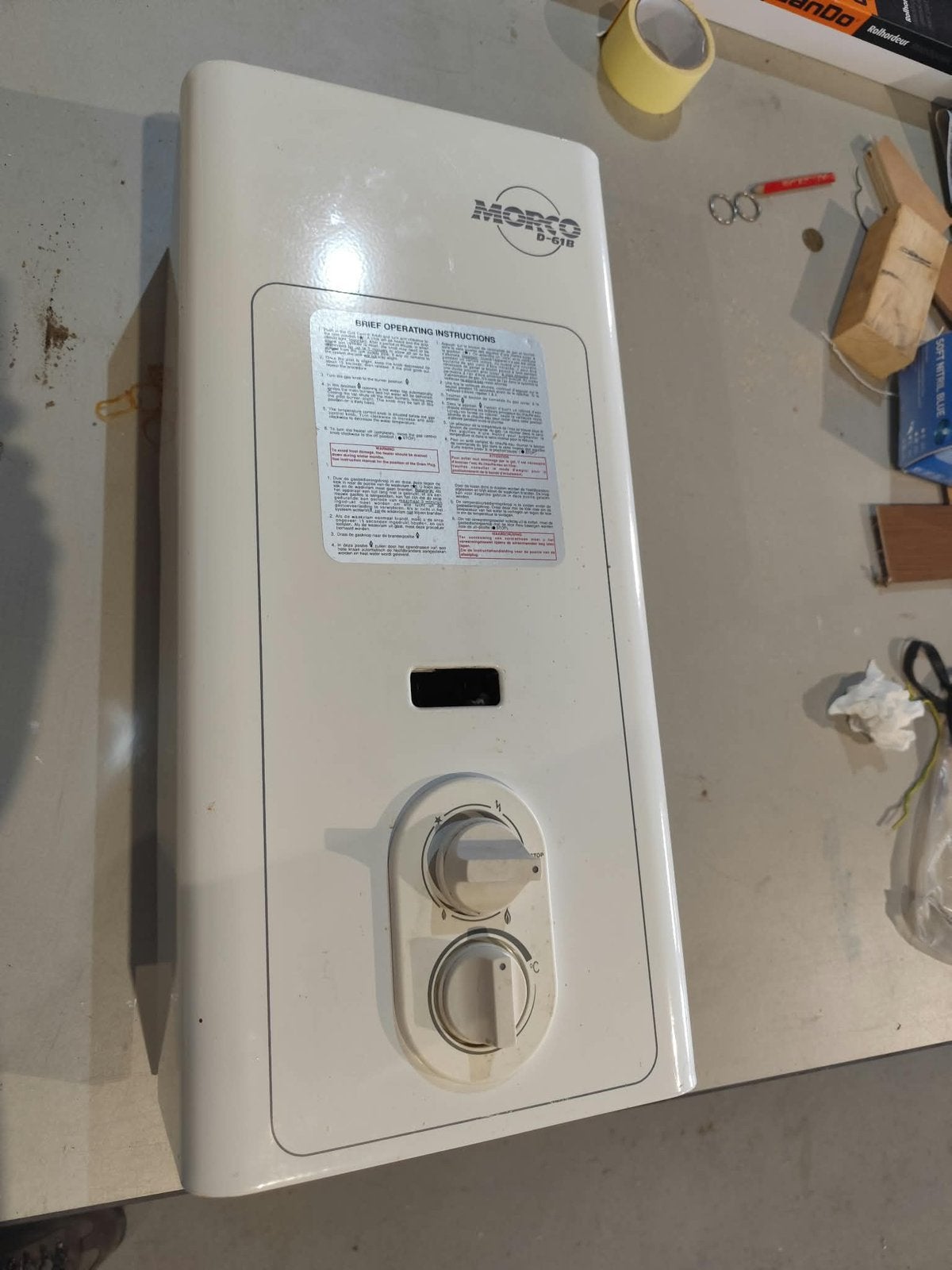 Morco D-61B Geiser – Voor camper of boot – Propaan, Ophalen, Gebruikt, Geiser, Minder dan 20 liter