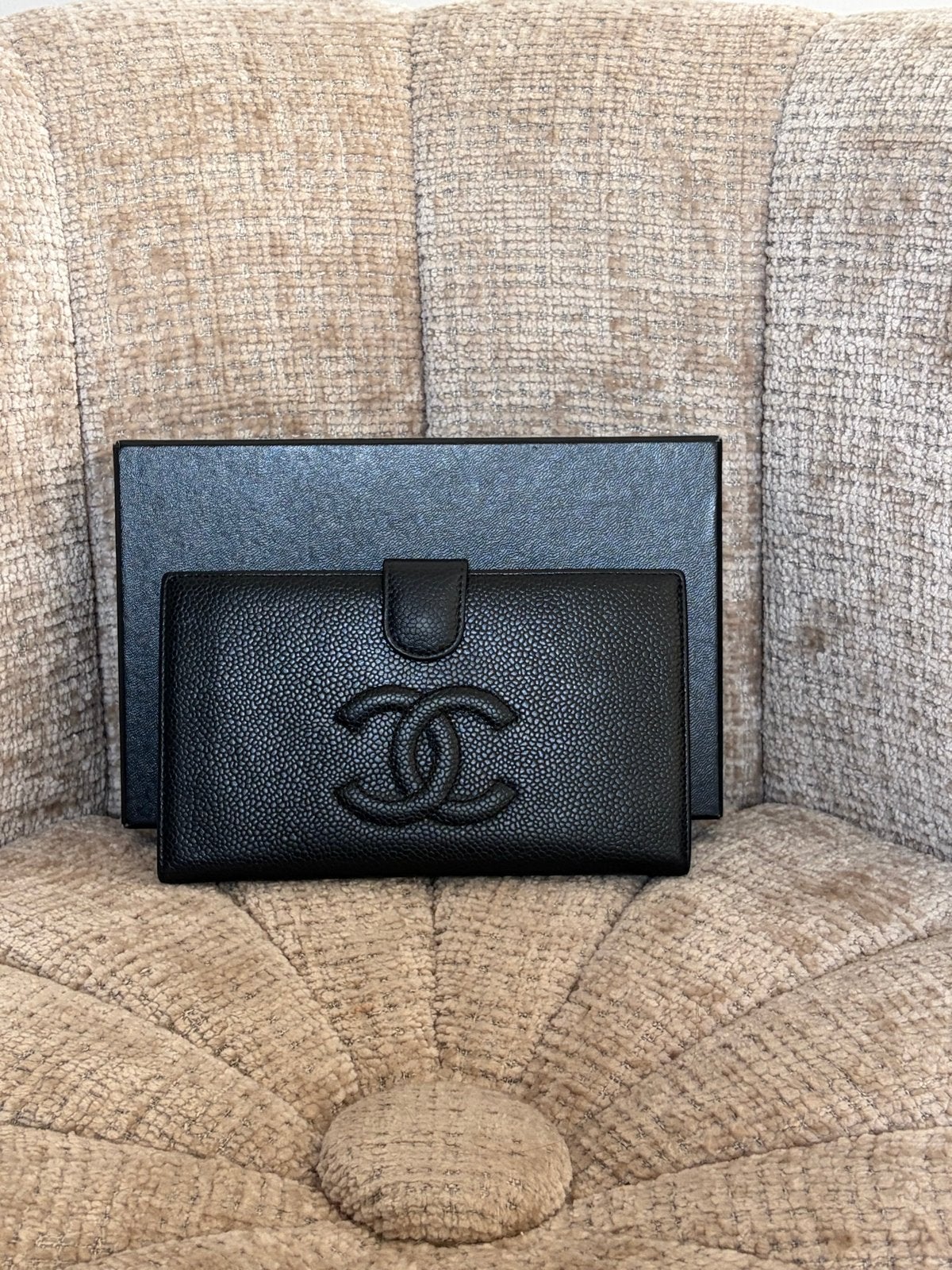 Chanel Long Wallet CC, Sieraden, Tassen en Uiterlijk, Portemonnees, Overige merken, Zwart, Ophalen of Verzenden, Zo goed als nieuw