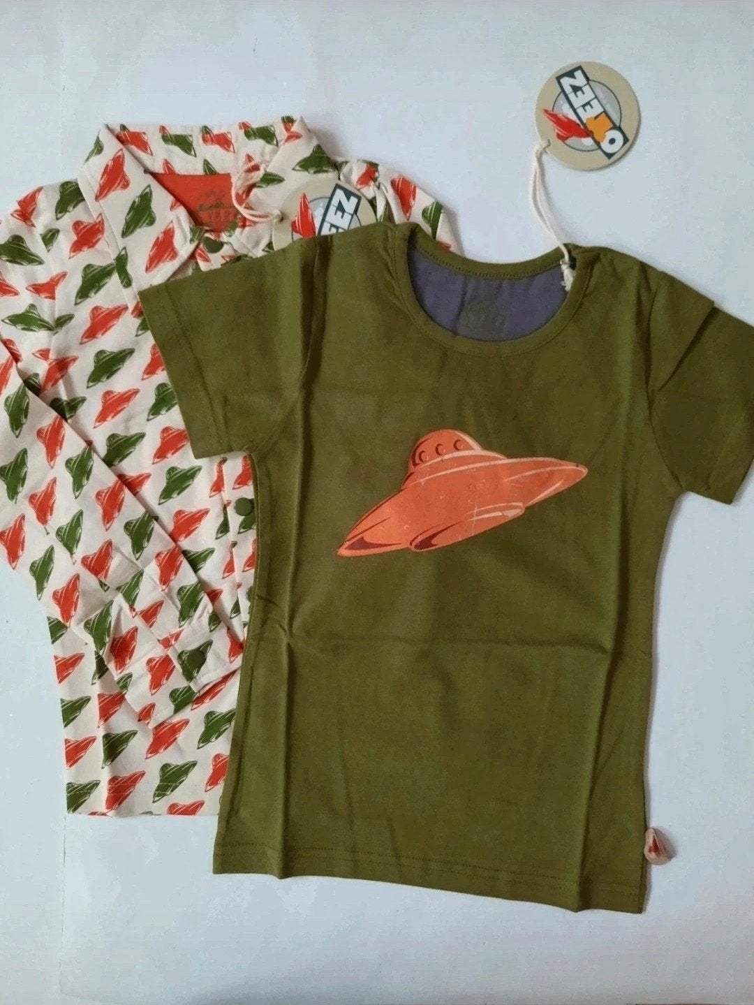 blouse met shirt Oteez mt 98/104 nieuw, Ophalen of Verzenden, Nieuw, Jongen, Overhemd of Blouse