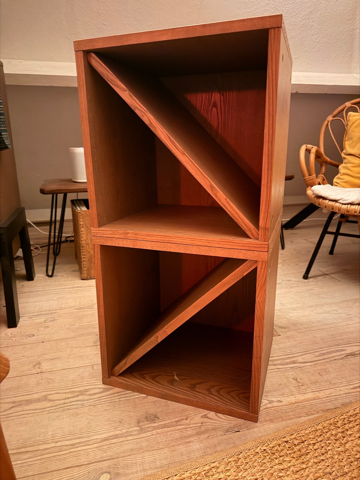 2x IKEA VADHOLMA Wijnrek bruin/gebeitst essen, 5 tot 15 flessen, Ophalen of Verzenden, Zo goed als nieuw, 5 – 50