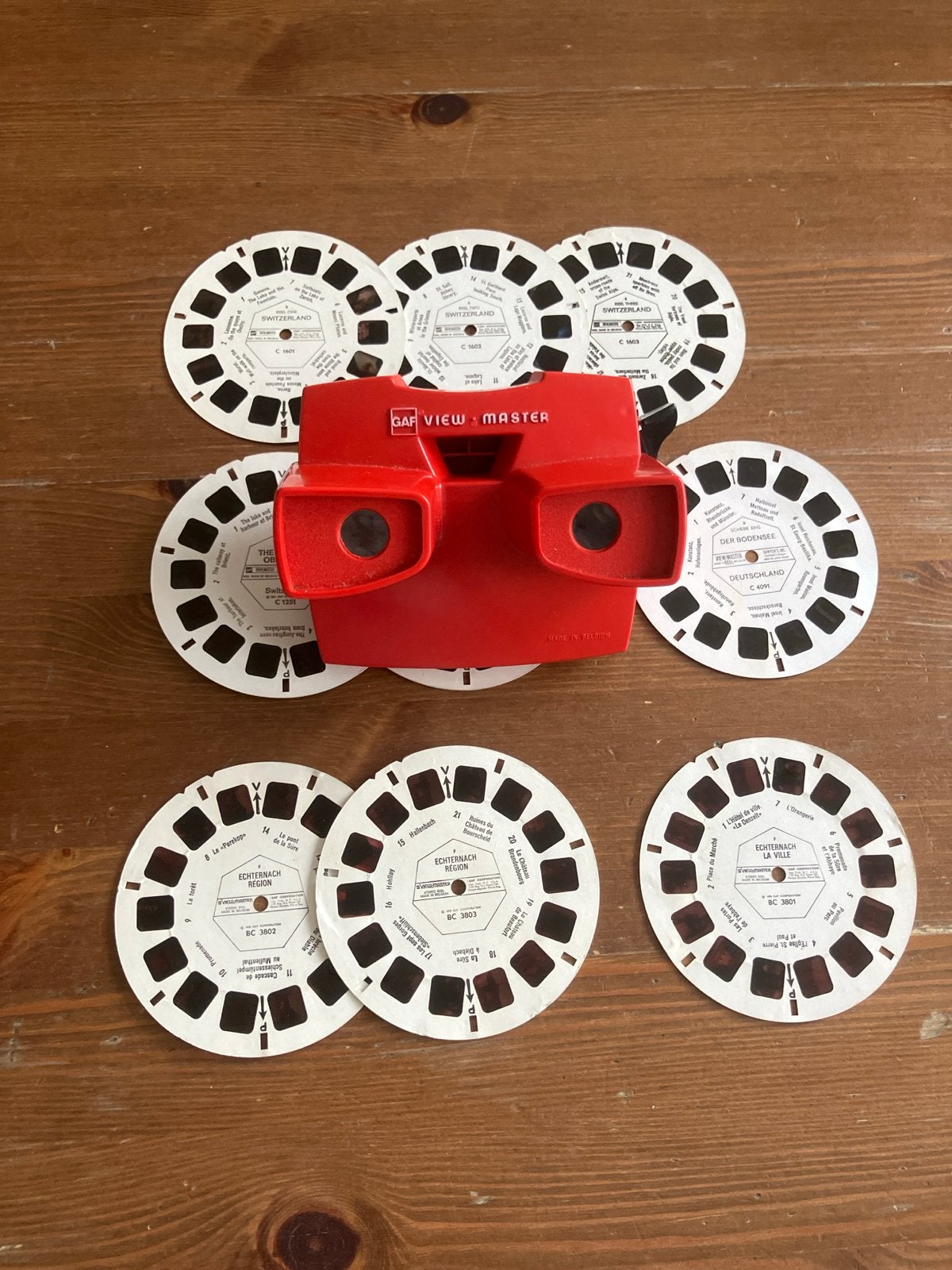 Vintage View-Master met 8 schijven - GAF View-Master, Ophalen of Verzenden, Gebruikt
