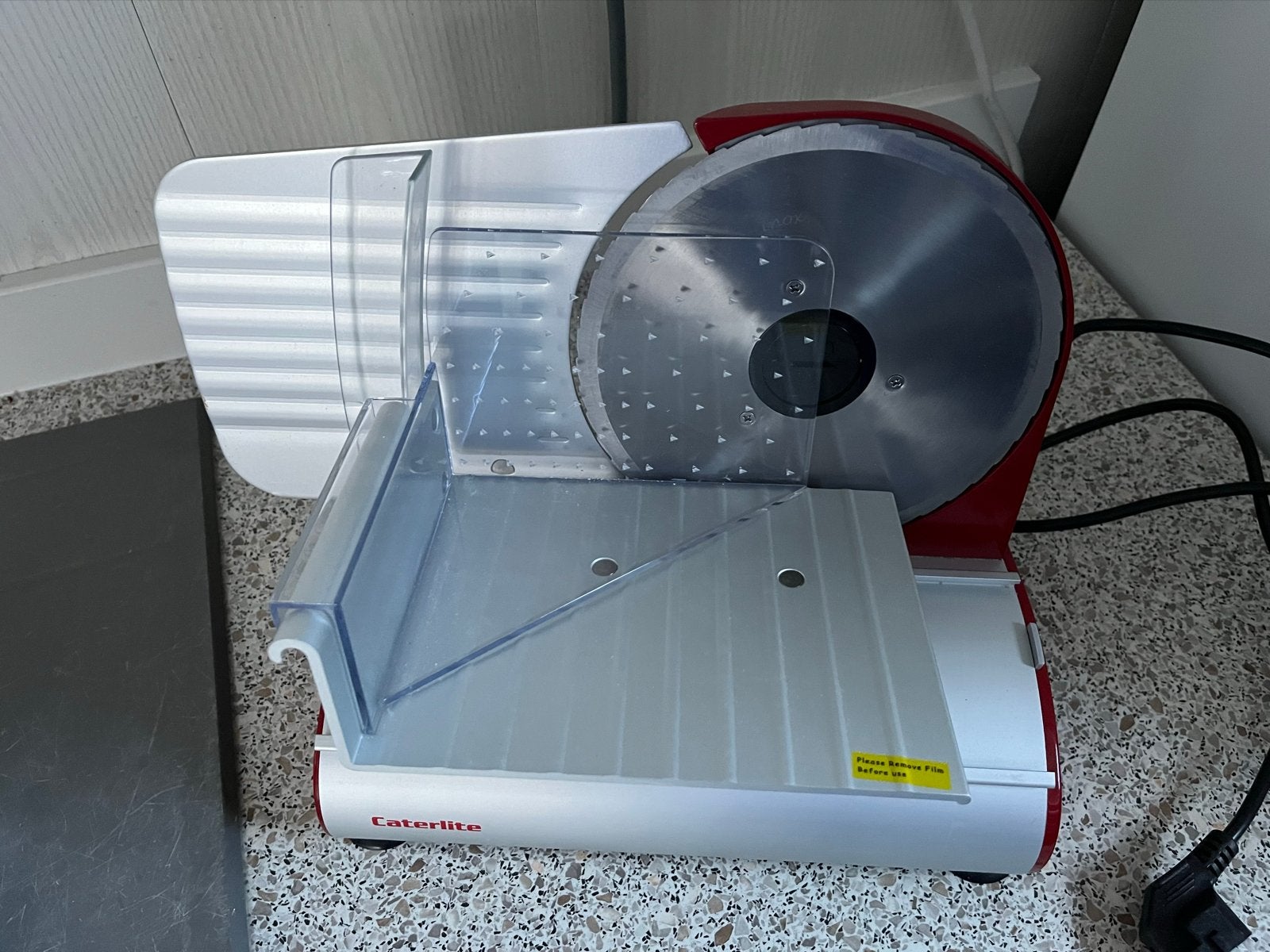 Caterlite Vleessnijmachine Rood - Zo goed als nieuw, Witgoed en Apparatuur, Ophalen, Zo goed als nieuw