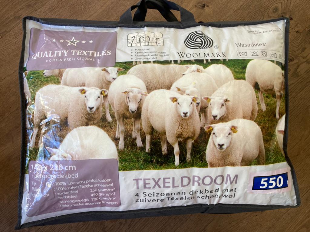 Texels wol Dekbed 4 seizoenen  NIEUW, Eenpersoons, Wit, Nieuw, Ophalen of Verzenden