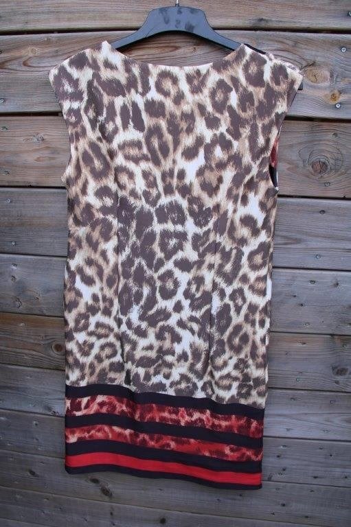 Jurk beige/ bruin/ rood Batida mt 3 (EU40) vaste prijs OPR, Maat 38/40 (M), Beige, Ophalen of Verzenden, Gedragen