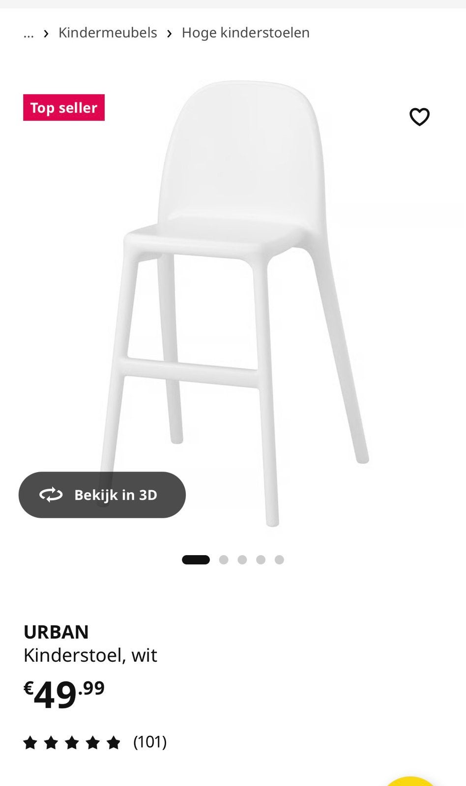 2x Ikea Urban kinderstoel, Ophalen, Gebruikt, Stoel(en)