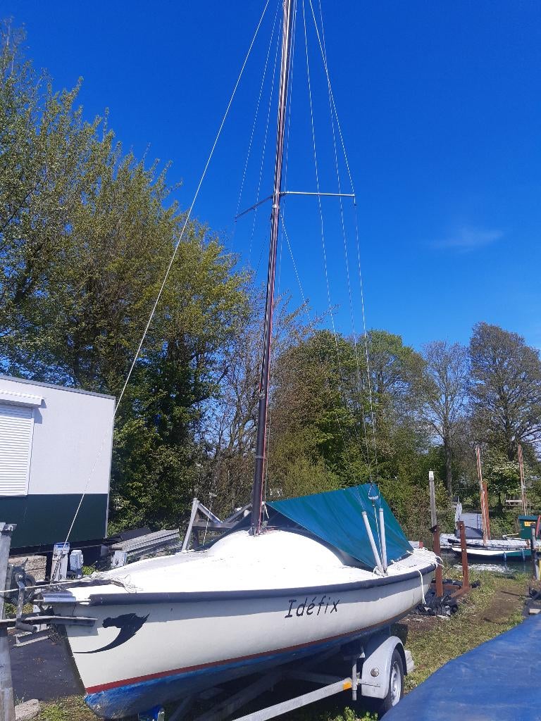 open zeilboot, Watersport en Boten, Open zeilboten, Ophalen, Gebruikt, 2 pk, Polyester