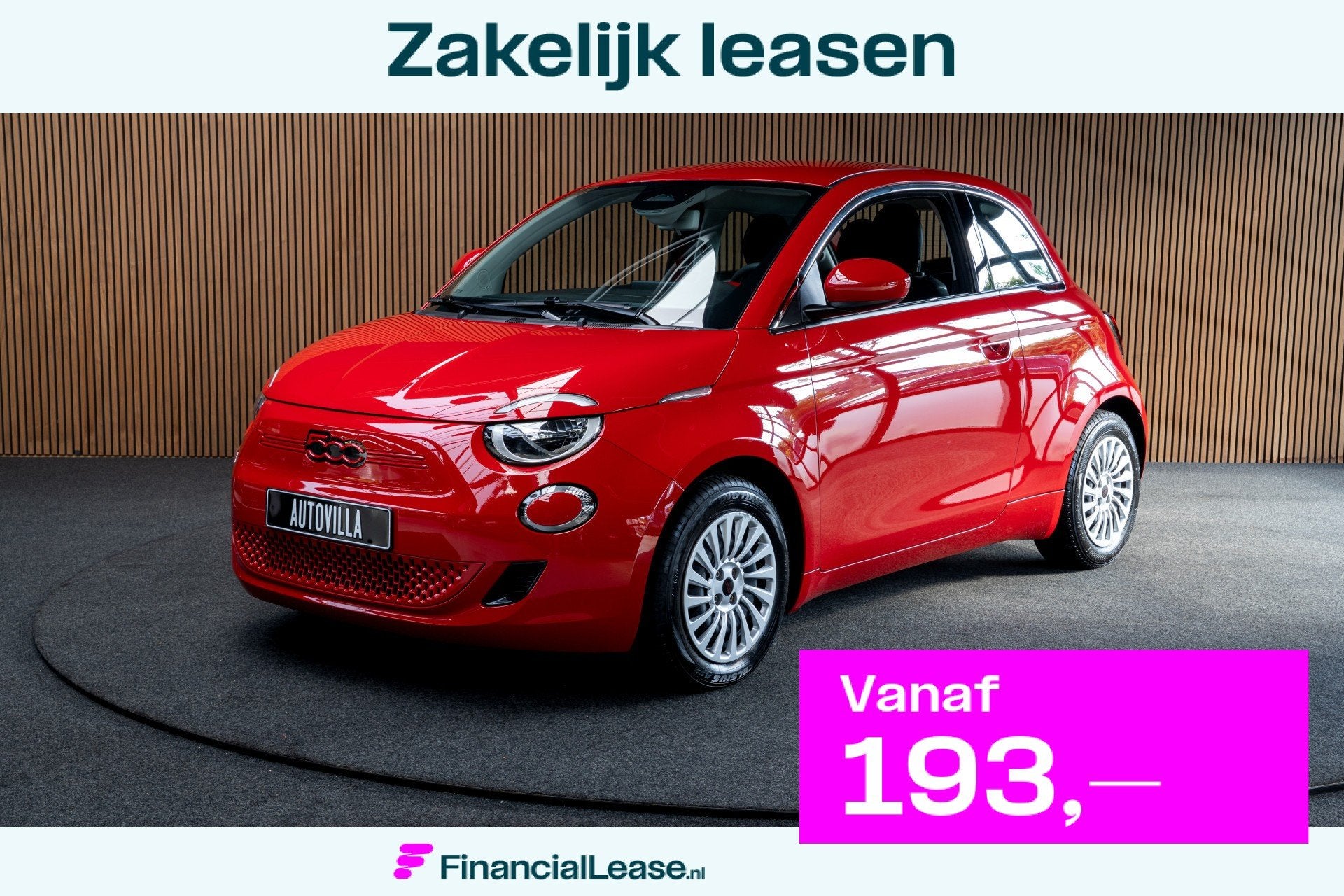 Fiat 500 24 kWh Navi Airco Stoelverwarming Cruise C. 3-Fase, Dealer onderhouden, Gebruikt, Zwart, 4 stoelen