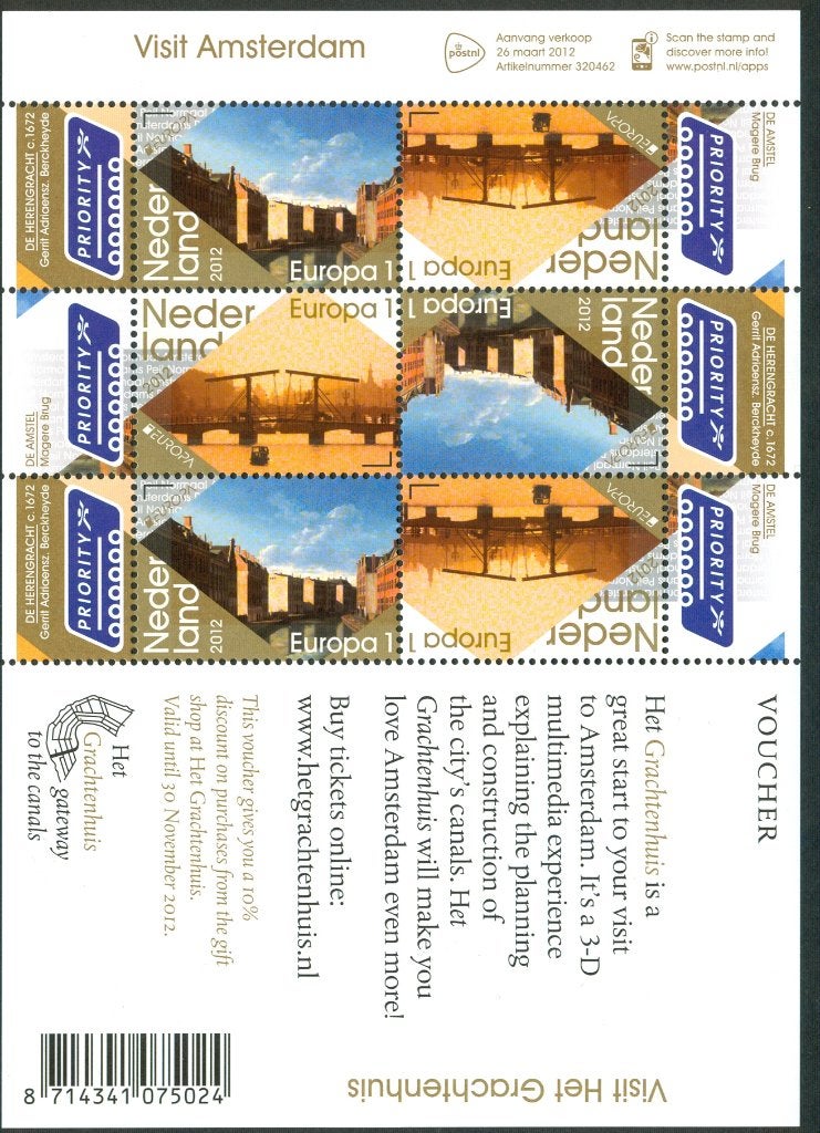 Ned. NVPH V2910-2911 Visit Amsterdam priority 2012, Ophalen of Verzenden, Na 1940, Postfris