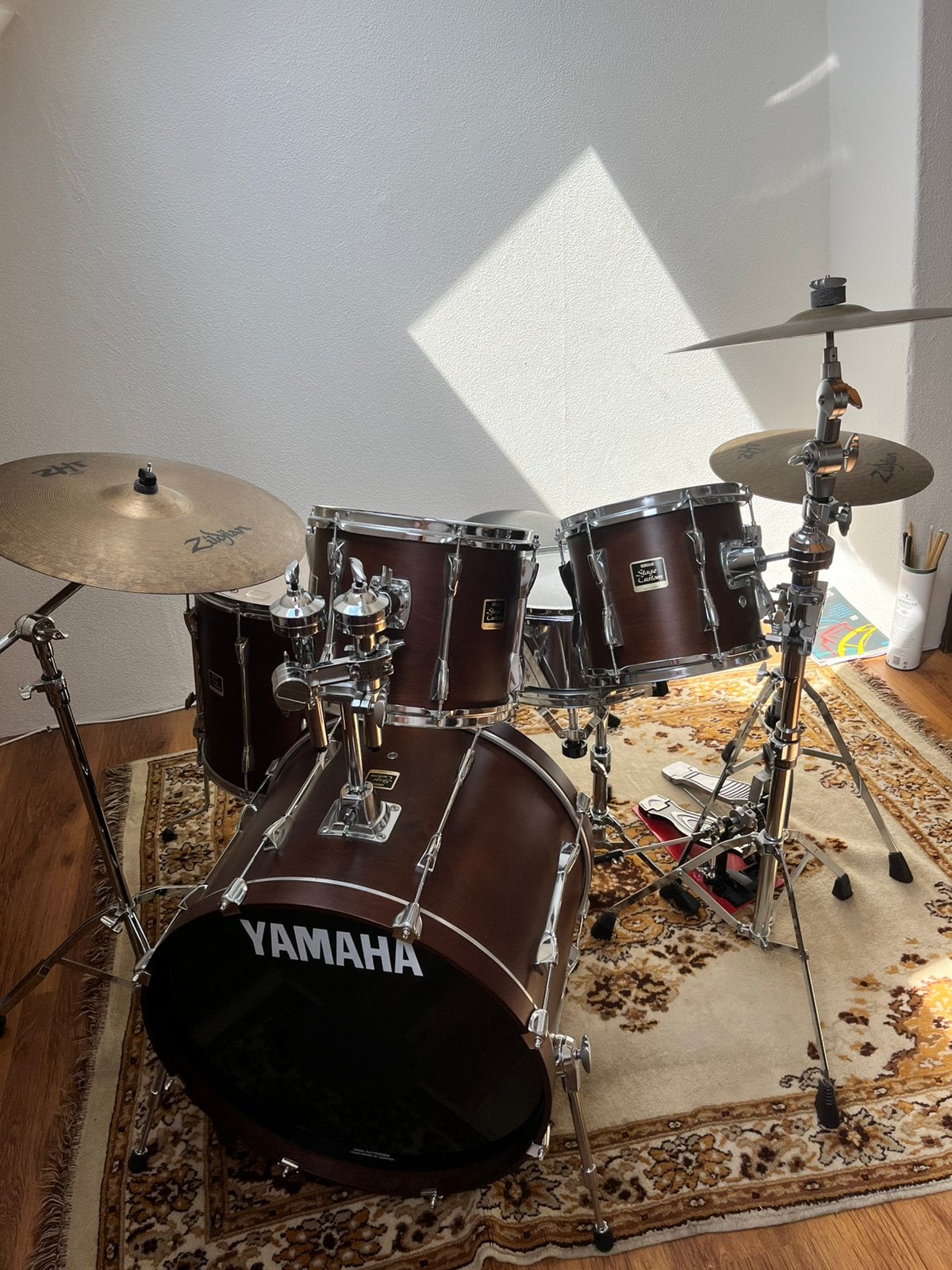Yamaha stage custom drumstel /drumkit met extra accessoires, Muziek en Instrumenten, Drumstellen en Slagwerk, Ophalen of Verzenden