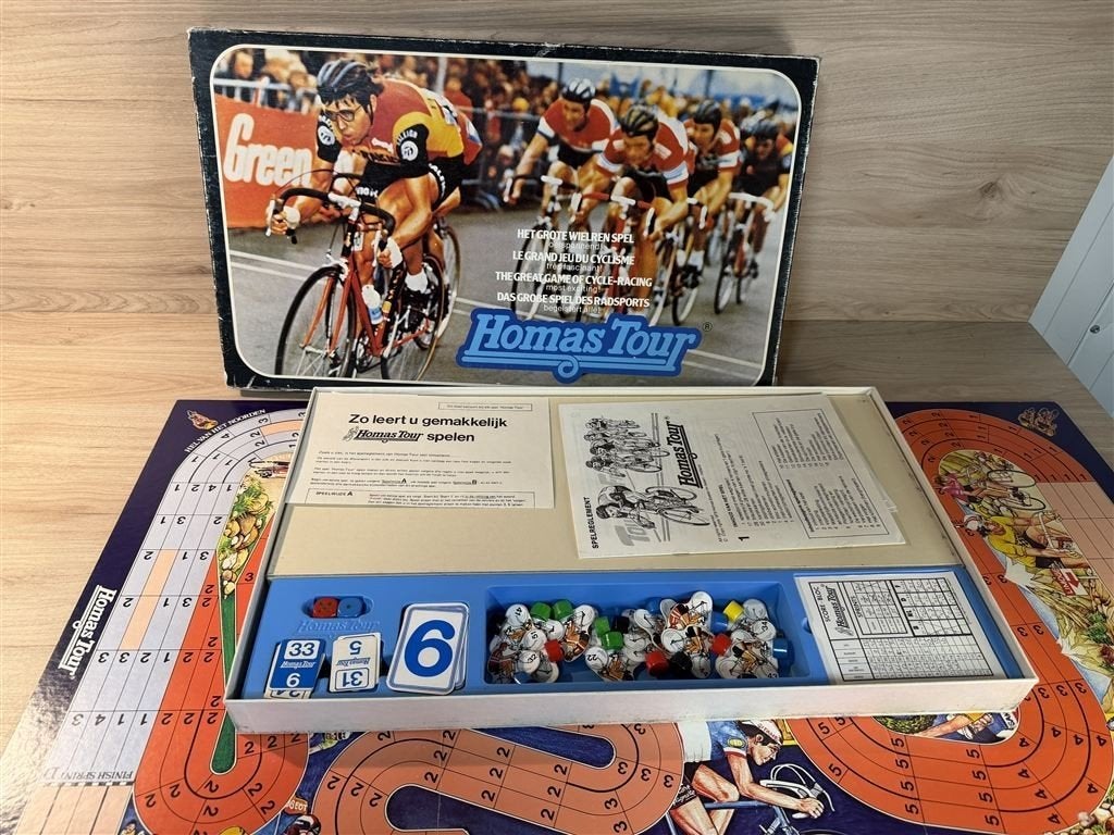 Homas tour - het grote wielren spel - s6363, Hobby en Vrije tijd, Gezelschapsspellen | Bordspellen, Verzenden, Zo goed als nieuw