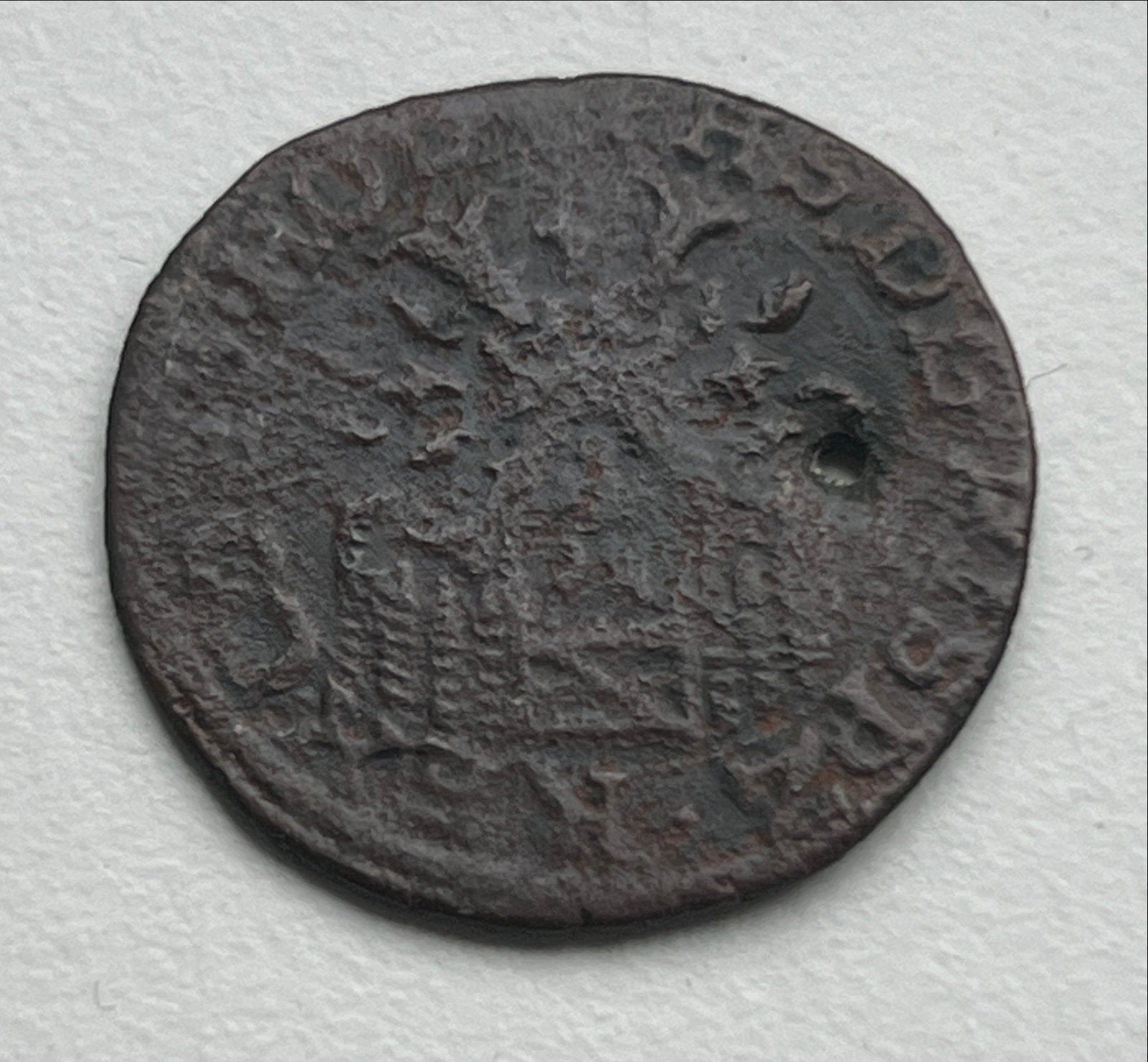 Zeldzame Duit Holland (1573-1579) met stokkenkruis, Ophalen of Verzenden, Vóór koninkrijk, Overige waardes, Losse munt
