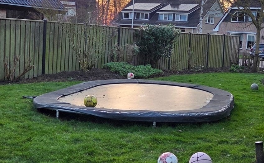 Trampoline BERG SPORTS Grand Favorit InGround 520 Grey, Ophalen, Gebruikt