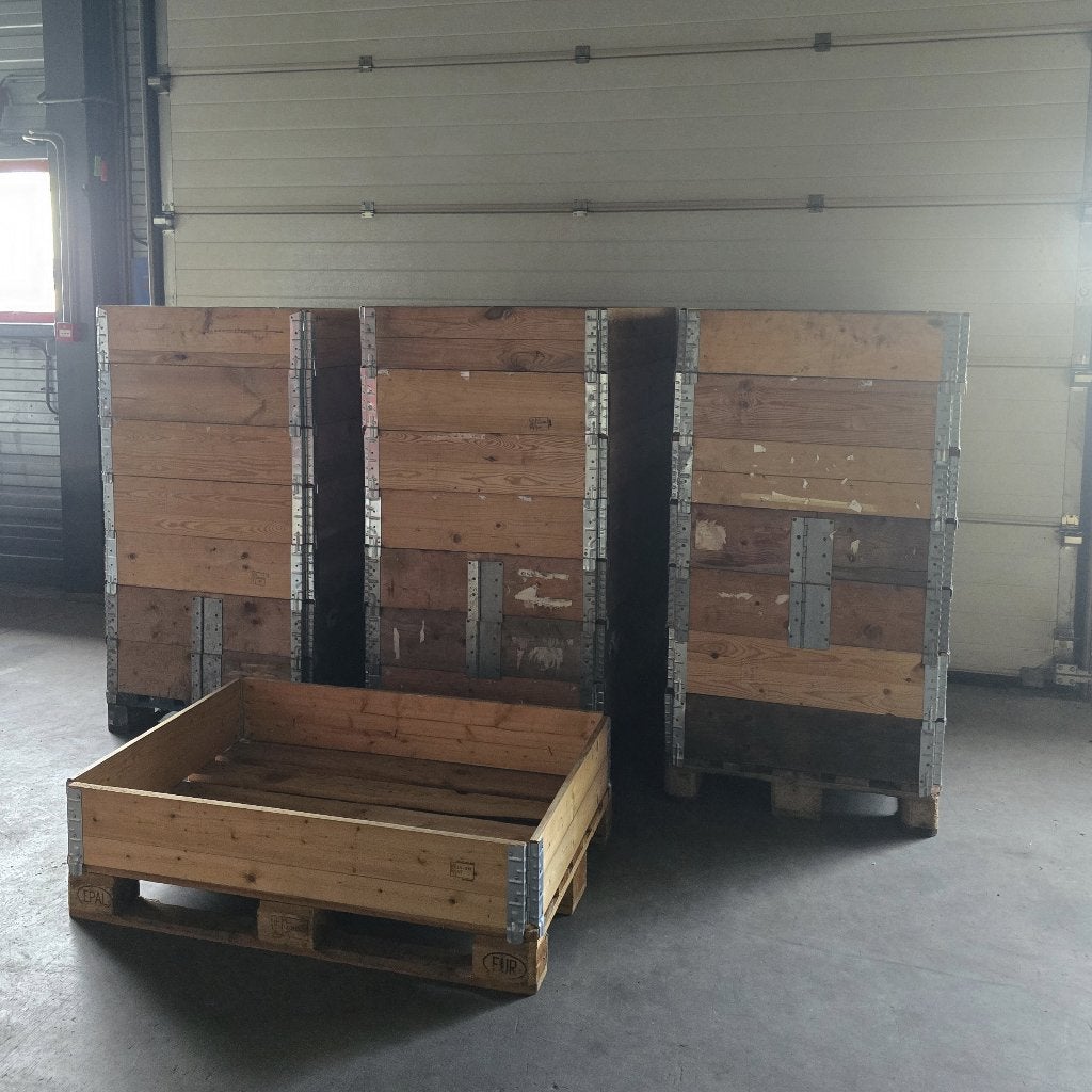 Pallets met Palletranden, Doe-het-zelf en Verbouw, Kratten en Dozen, Ophalen, Gebruikt, 100 cm of meer, Opvouwbaar