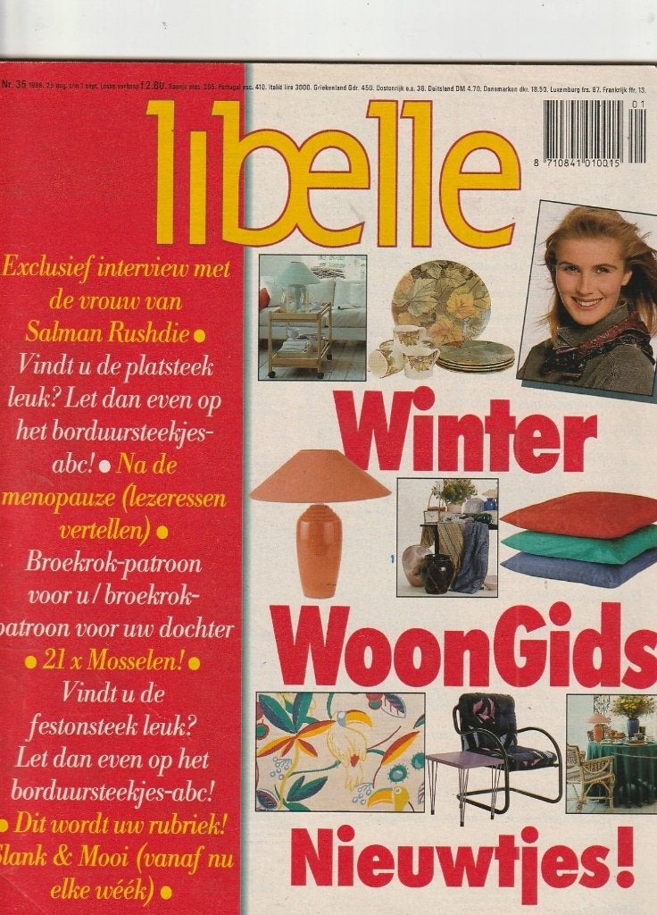 Vintage tijdschrift Libelle 1989 n.35 mossel recepten & mode, Verzenden, 1980 tot heden, Nederland, Tijdschrift