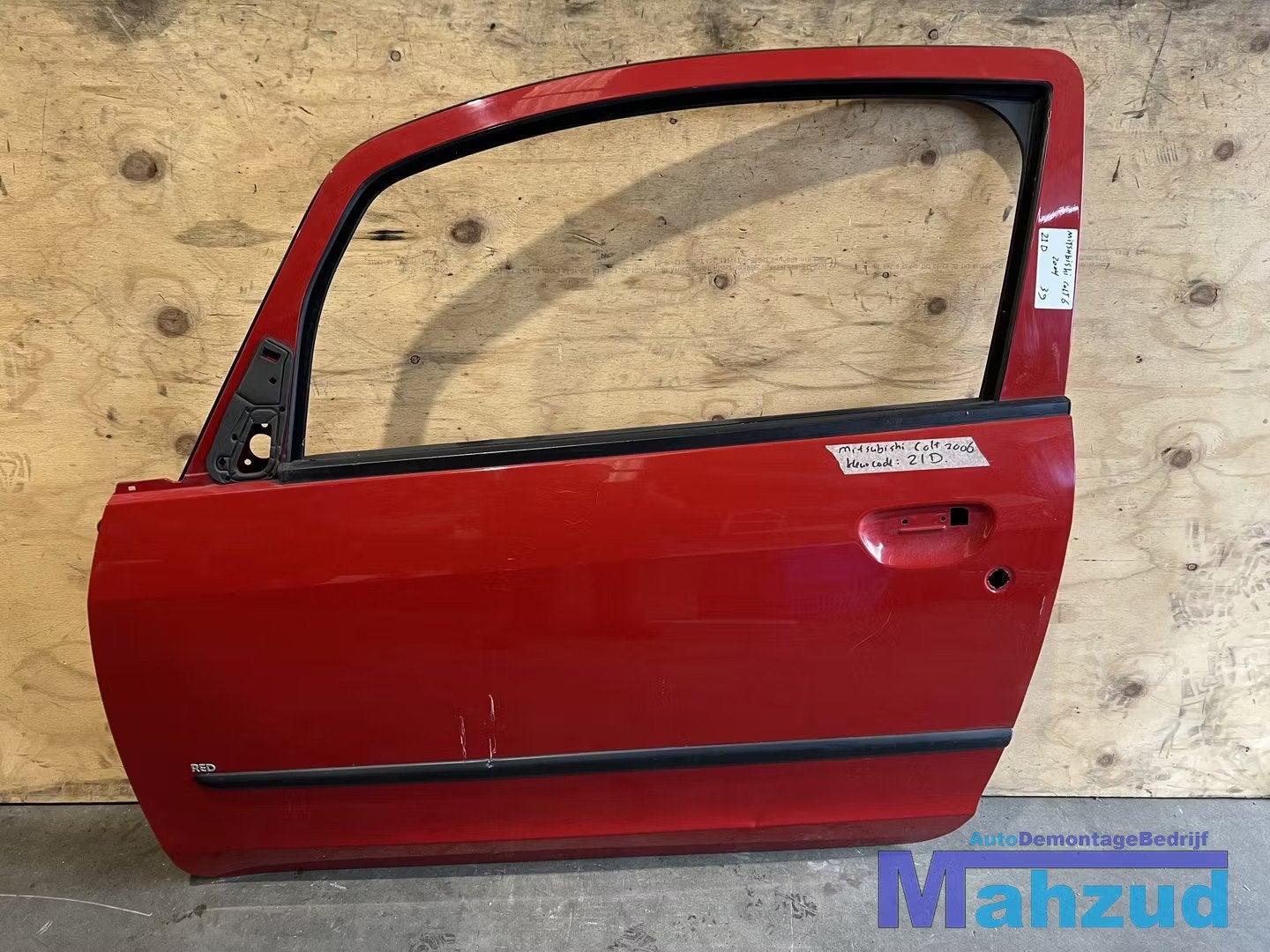 MITSUBISHI COLT 6 Rood 21D links deur 2004-2012, Auto-onderdelen, Info@mitsubishi-motors.com, Gebruikt, Deur, Mitsubishi Motors Corporation