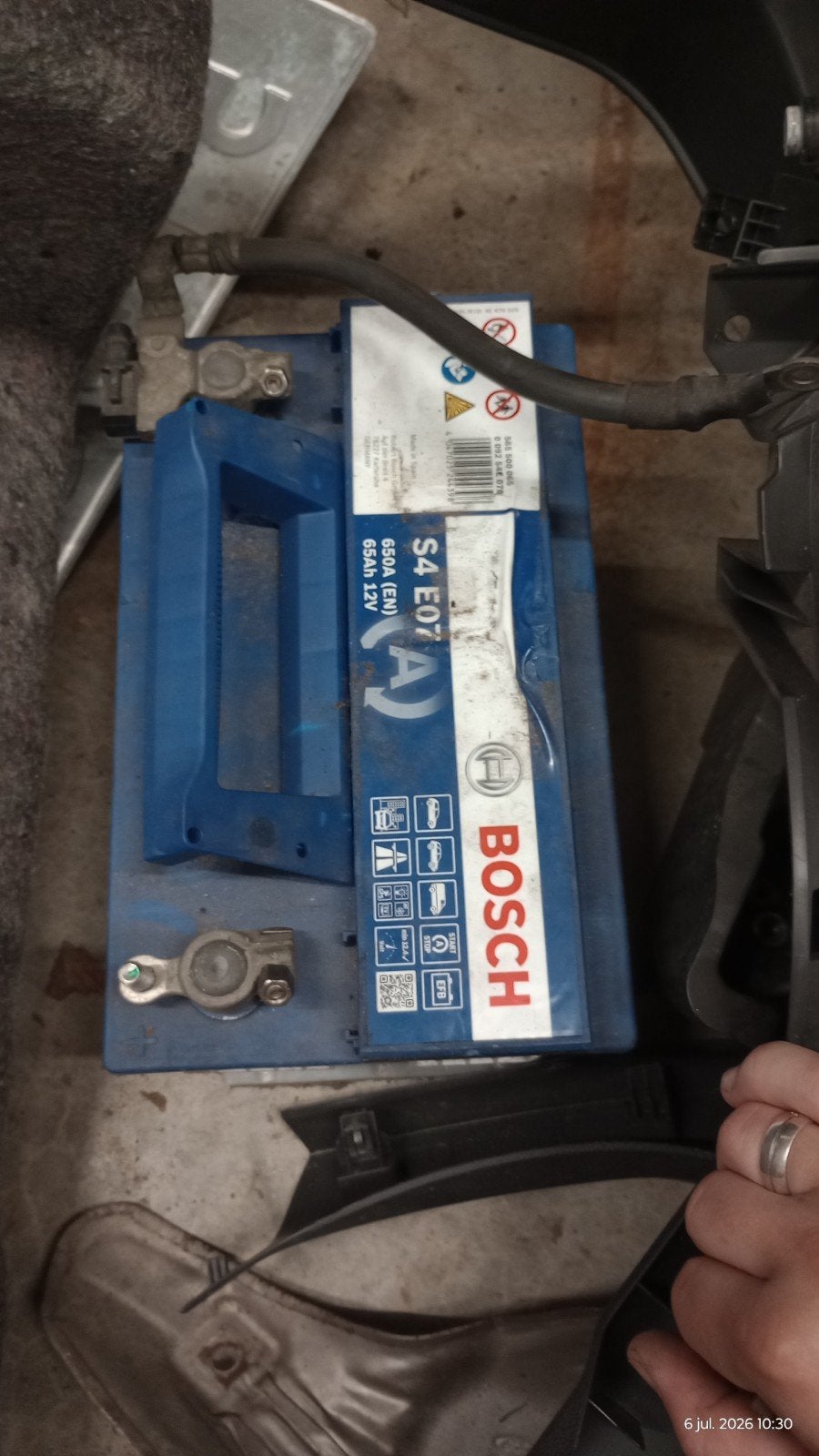 Accu Ford Fiesta 2013 - Bosch S4 E07 65Ah 12V, Ophalen, Ford