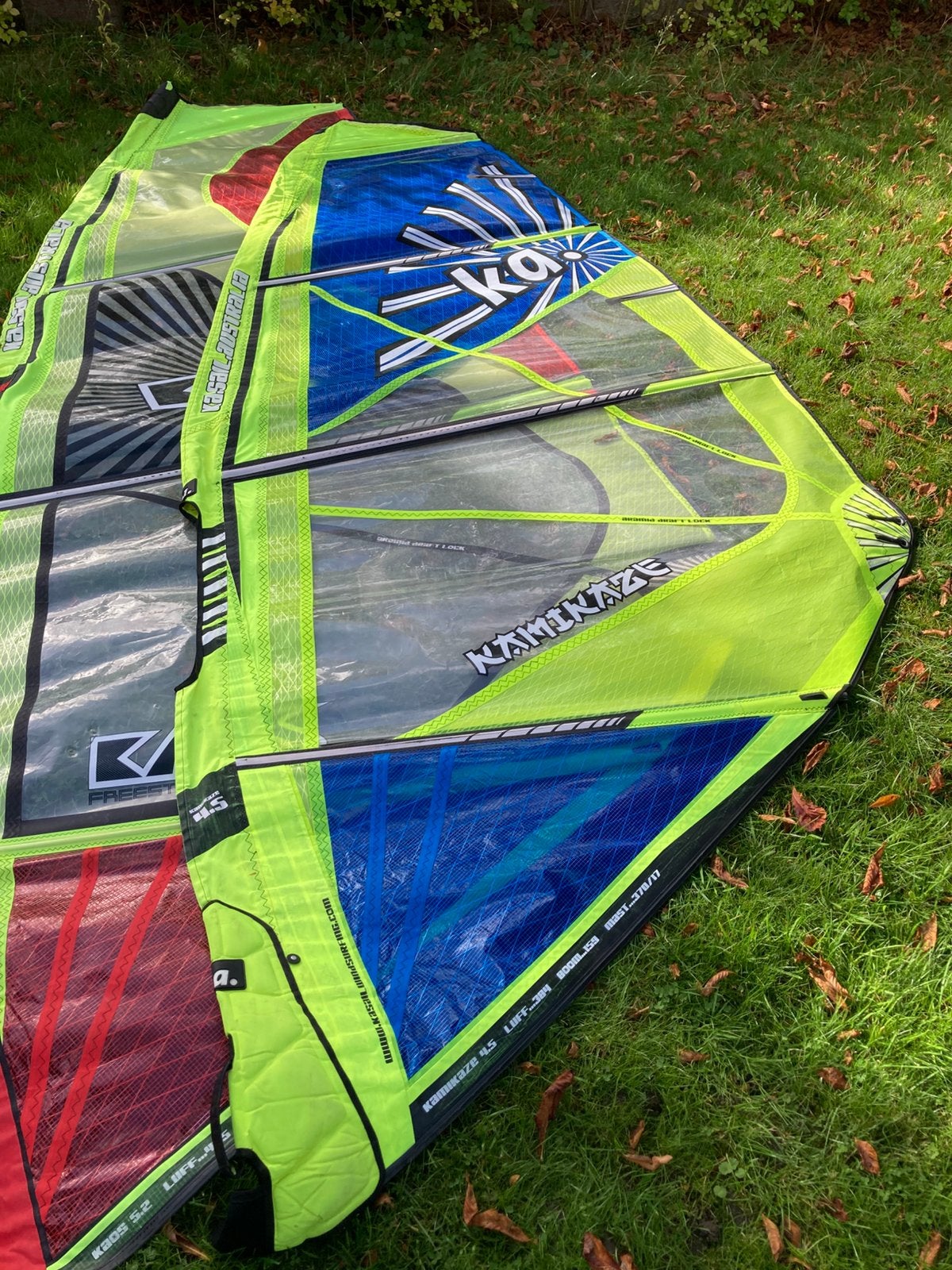 Ka sails Killer 3.7 kamikaze 4.2/4.5 en Kaos 5.2, Watersport en Boten, 3.5 tot 5 m², Ophalen of Verzenden, KA, Zeil