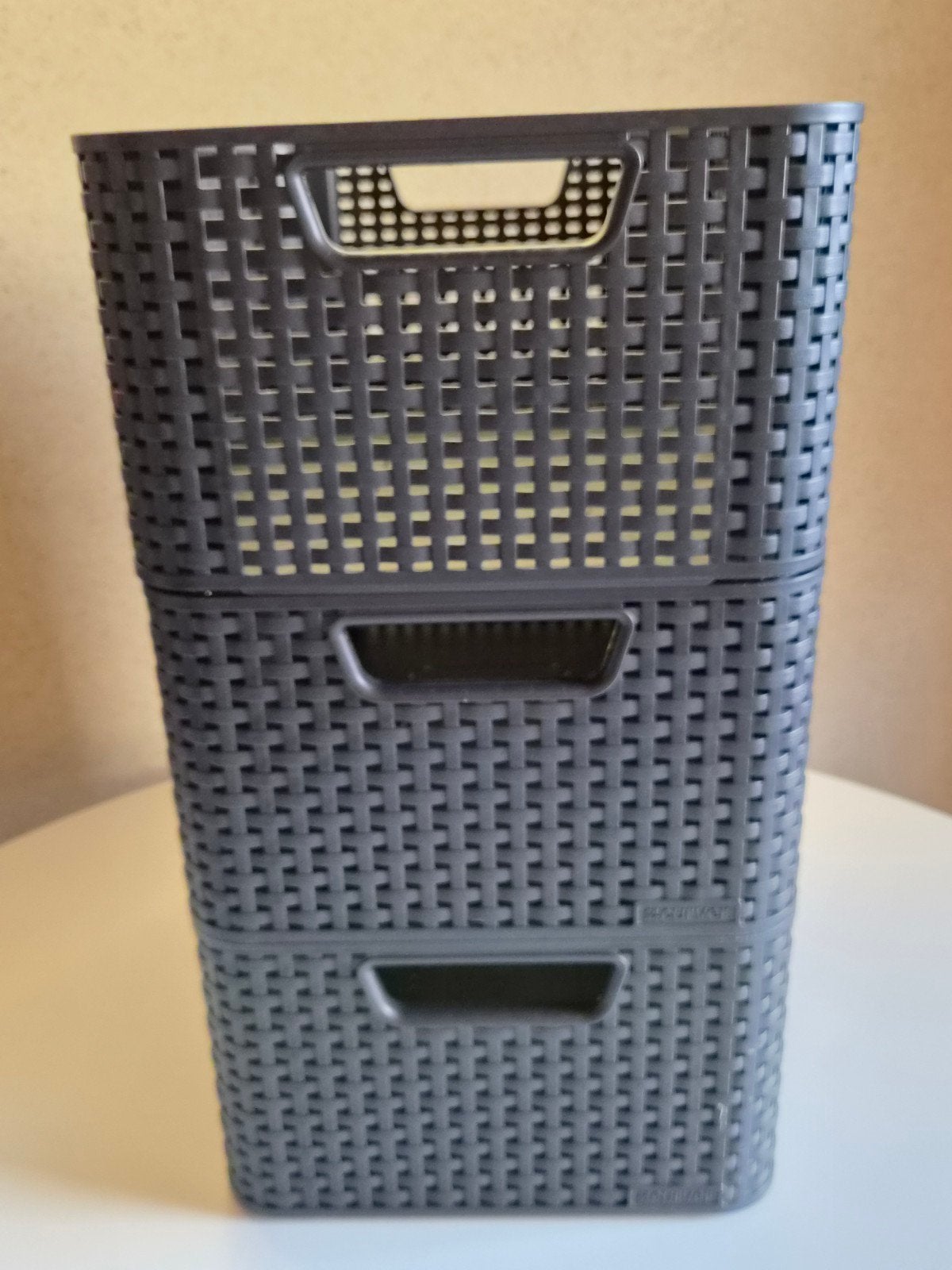 Set van 3 Curver Style opbergmanden 18L Antraciet, Huis en Inrichting, Ophalen of Verzenden