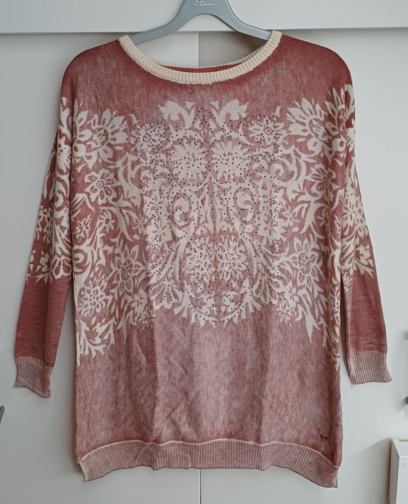Dames shirt lange mouw, oud roze/beige, maat 40/42, Kleding | Dames, Maat 42/44 (L), Ophalen of Verzenden, Zo goed als nieuw, Roze