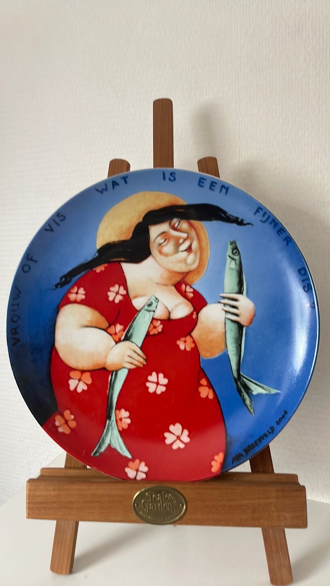Ada Breedveld Proeven van Kunst, Meerkleurig, Gemerkt, Steen/keramiek, Bord