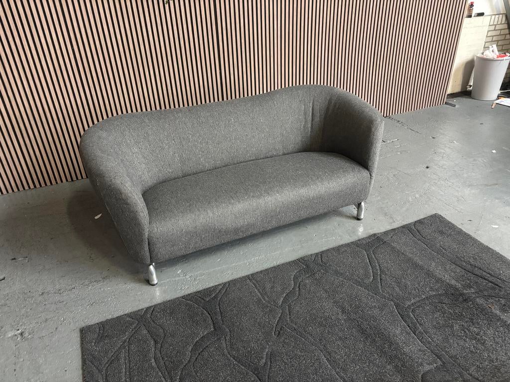 GRATIS LEVERING Leolux Pupilla Bank Grijs 180x85 GEREINIGD, 150 tot 200 cm, Tweepersoons, 75 tot 100 cm, Ophalen of Verzenden