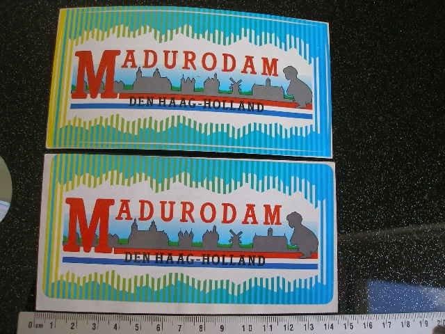 2x sticker madurodam den haag holland stadsaanzicht, Verzenden, Zo goed als nieuw, Bedrijf of Vereniging