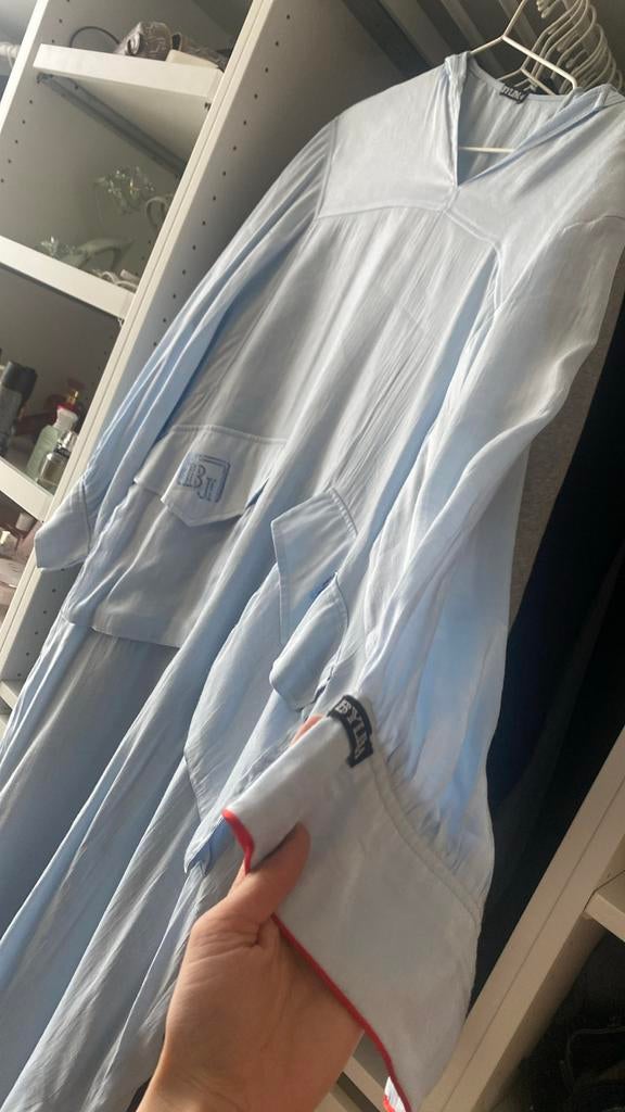 Bylima jurk zo goed als nieuw, Ophalen of Verzenden, Zo goed als nieuw, Blauw, Onder de knie