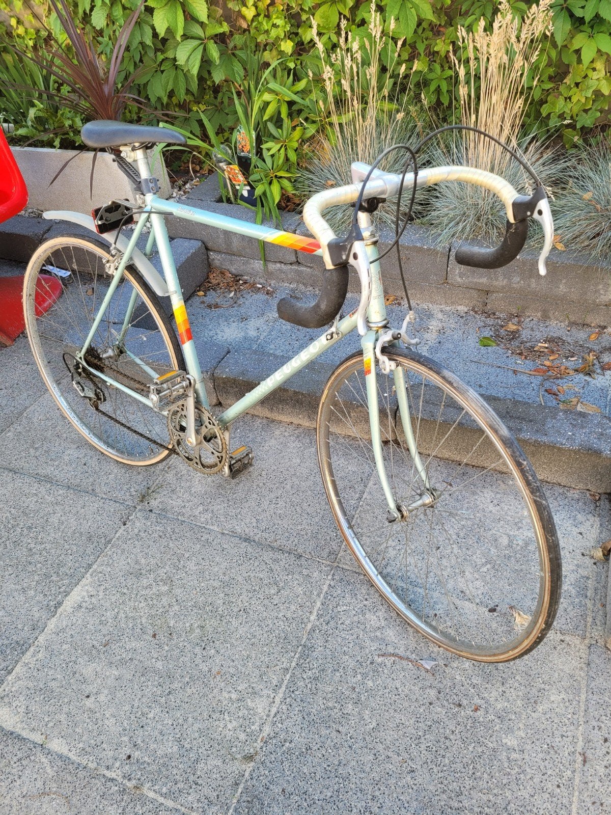 Leuke vintage Peugeot racefiets framemaat 57, 28 inch, Gebruikt, Velgrem, 53 tot 57 cm