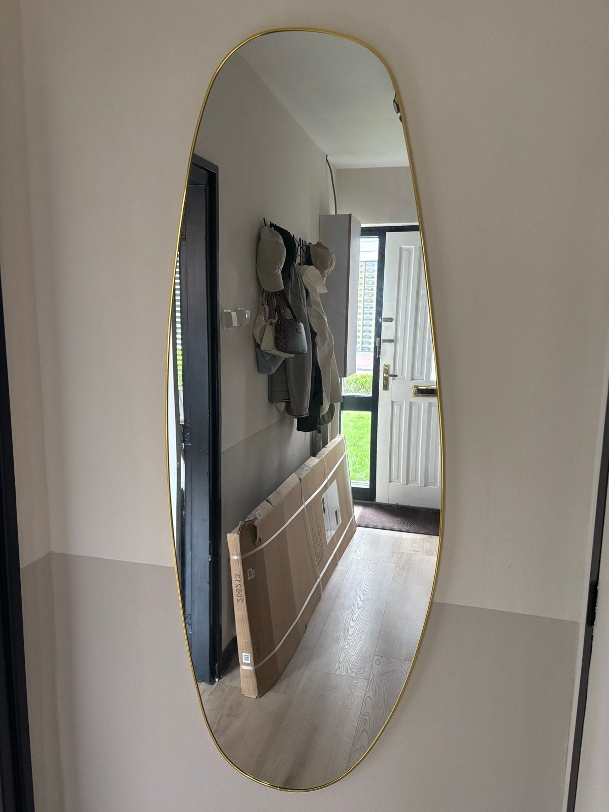 Buxibo organische spiegel 160x60 cm - Zo goed als nieuw, Ophalen, Zo goed als nieuw, Overige vormen, 150 tot 200 cm