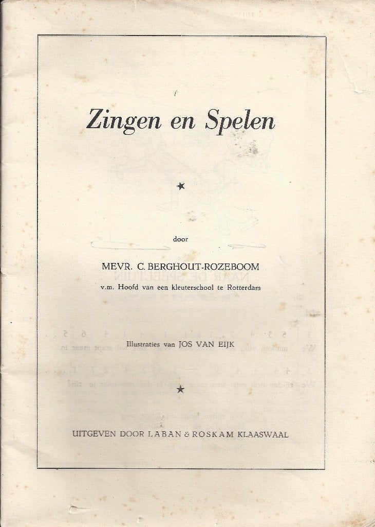 C332 bladmuziek spelen en zingen kinderliedjes, Ophalen of Verzenden, Artiest of Componist, Populair, Zang